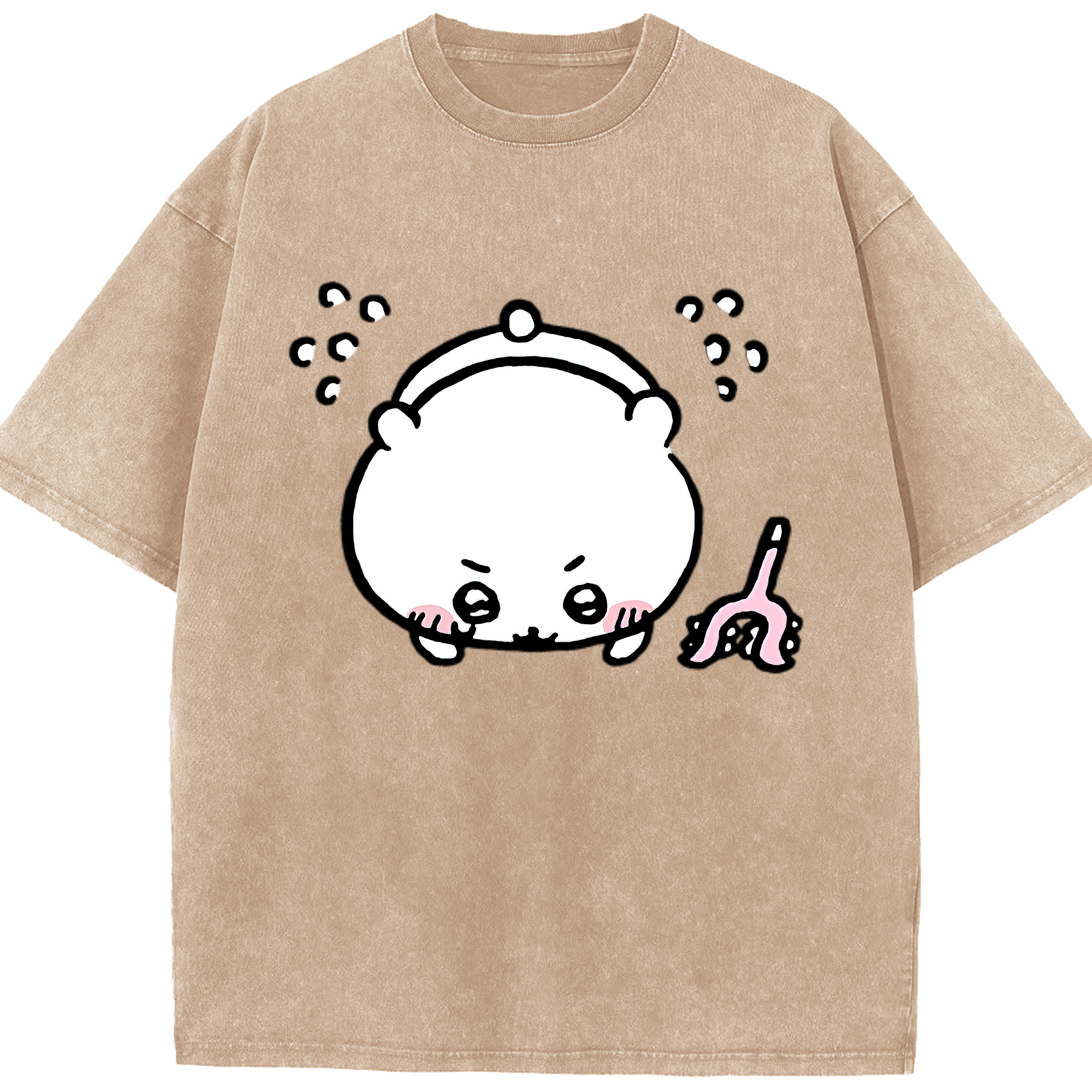 （画像用） ちいかわ ちいかわ Chii-kawa chiikawa 綿100% ヴィンテージ風 半袖Tシャツ（フロントプリント）