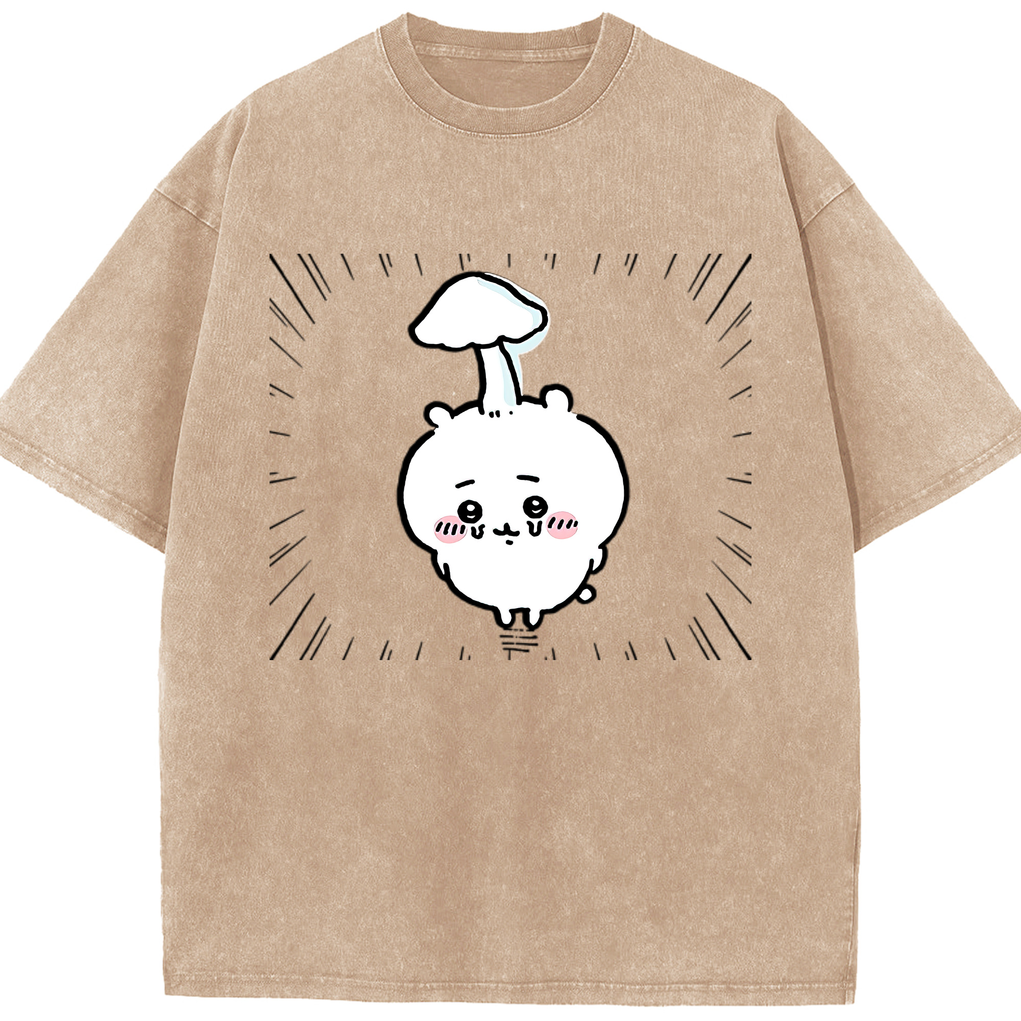 （画像用） ちいかわ ちいかわ Chii-kawa chiikawa 綿100% ヴィンテージ風 半袖Tシャツ（フロントプリント）