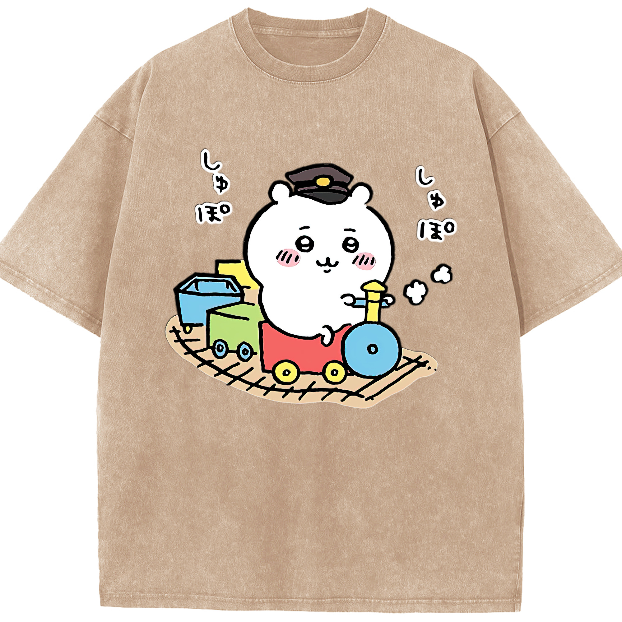 （画像用） ちいかわ ちいかわ Chii-kawa chiikawa 綿100% ヴィンテージ風 半袖Tシャツ（フロントプリント）
