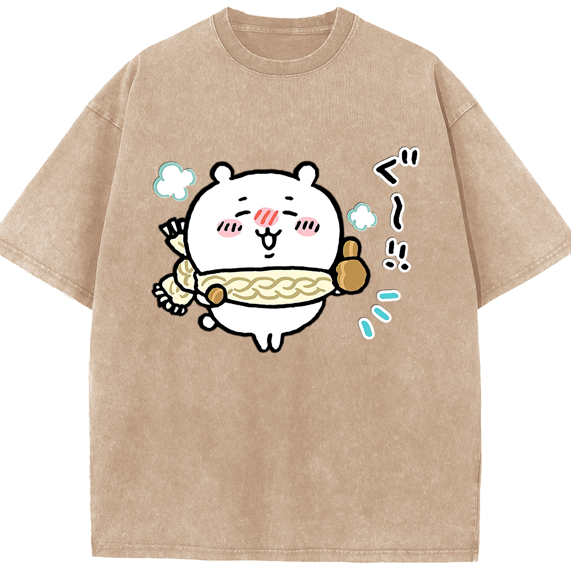 （画像用） ちいかわ ちいかわ Chii-kawa chiikawa 綿100% ヴィンテージ風 半袖Tシャツ（フロントプリント）