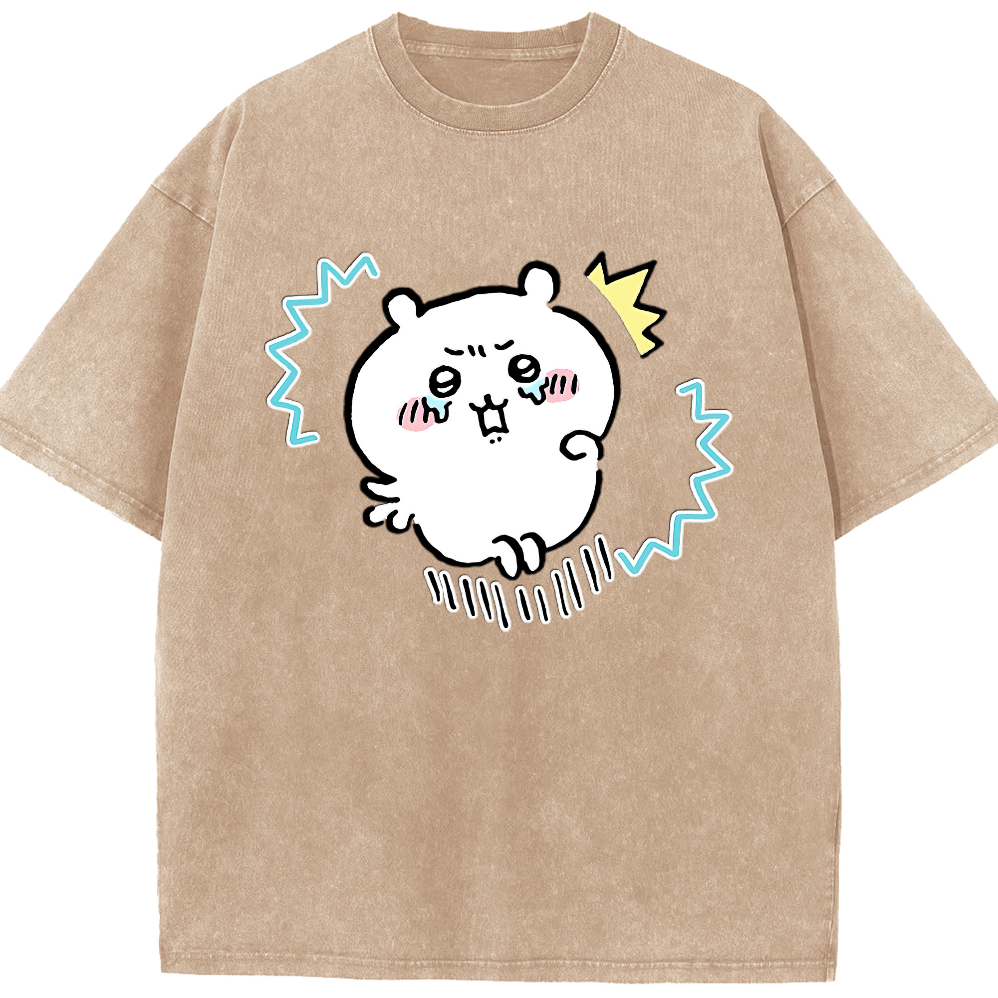 （画像用） ちいかわ ちいかわ Chii-kawa chiikawa 綿100% ヴィンテージ風 半袖Tシャツ（フロントプリント）