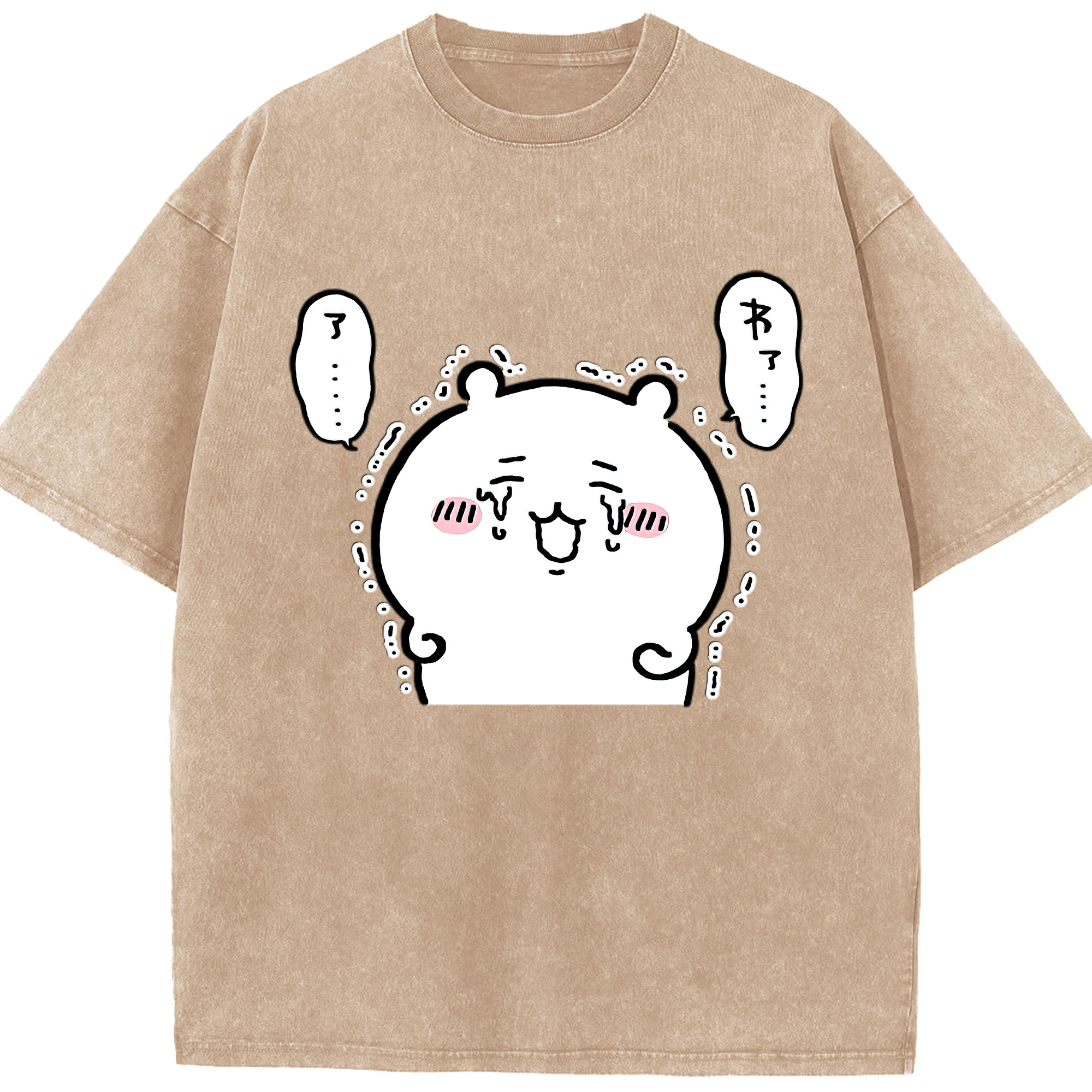 （画像用） ちいかわ ちいかわ Chii-kawa chiikawa 綿100% ヴィンテージ風 半袖Tシャツ（フロントプリント）