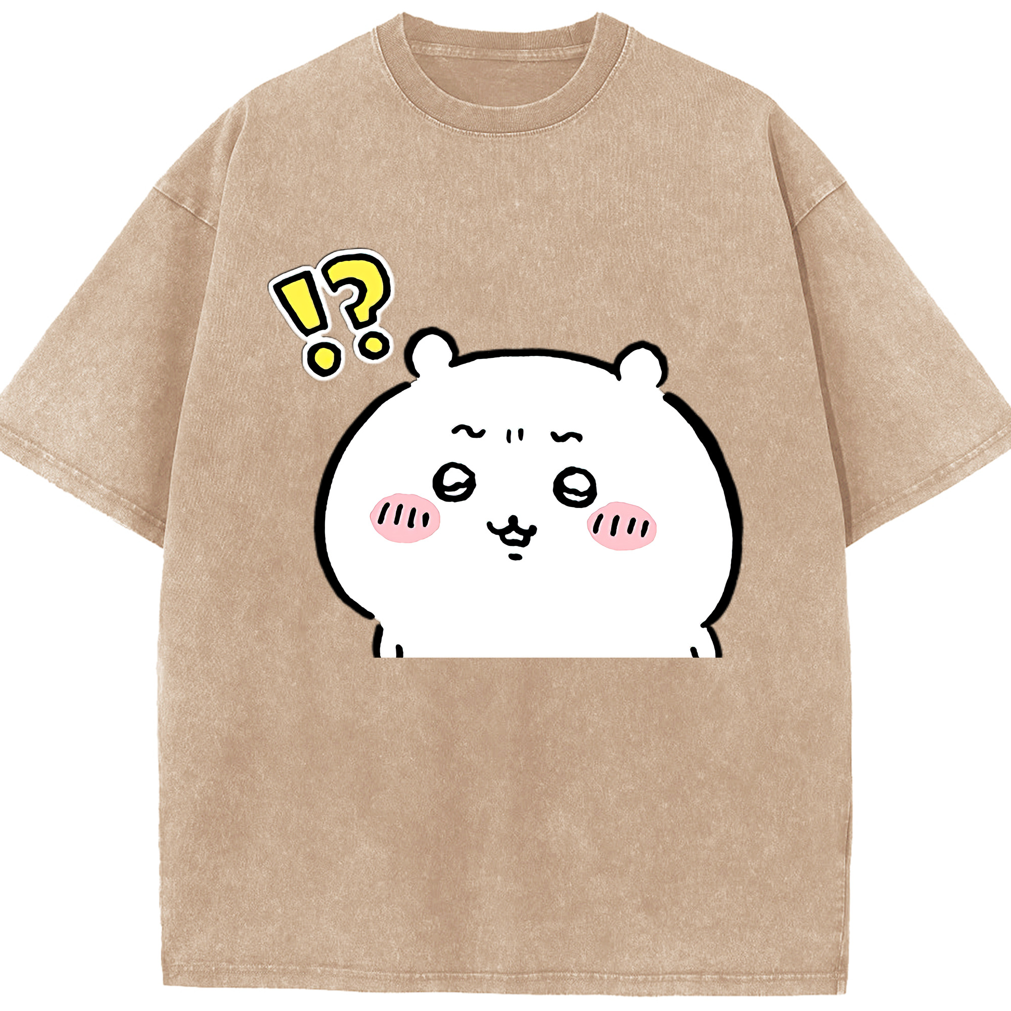（画像用） ちいかわ ちいかわ Chii-kawa chiikawa 綿100% ヴィンテージ風 半袖Tシャツ（フロントプリント）