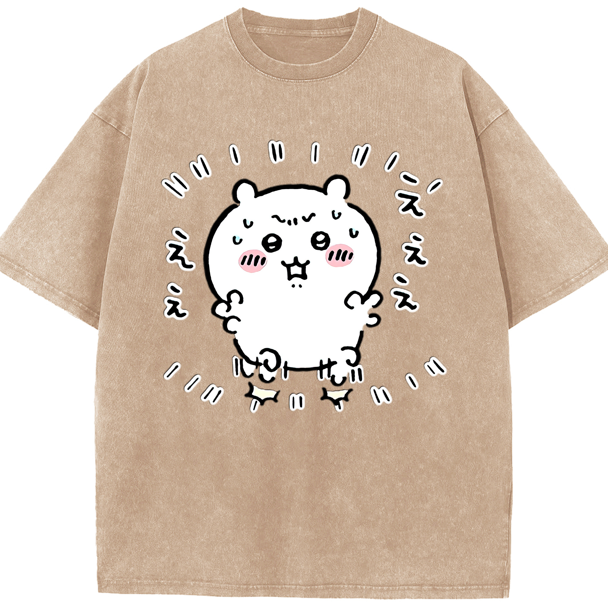 （画像用） ちいかわ ちいかわ Chii-kawa chiikawa 綿100% ヴィンテージ風 半袖Tシャツ（フロントプリント）