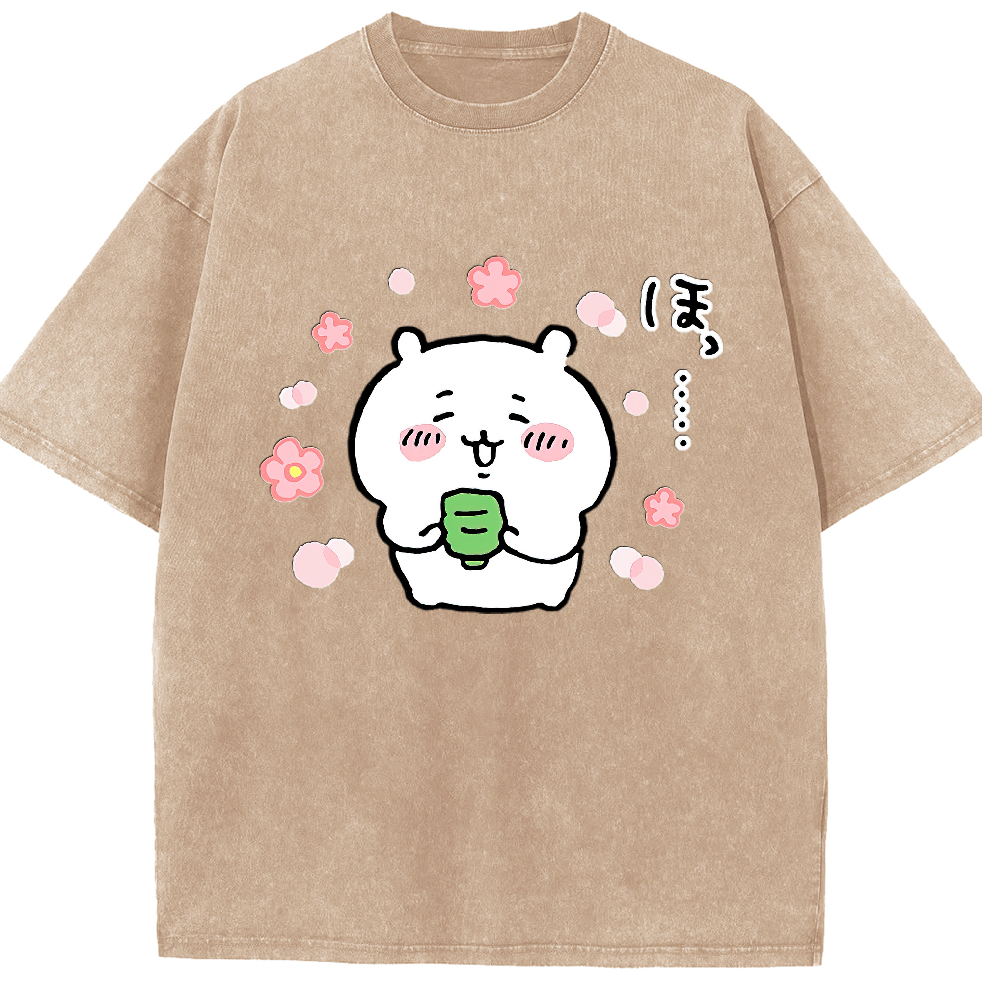 （画像用） ちいかわ ちいかわ Chii-kawa chiikawa 綿100% ヴィンテージ風 半袖Tシャツ（フロントプリント）