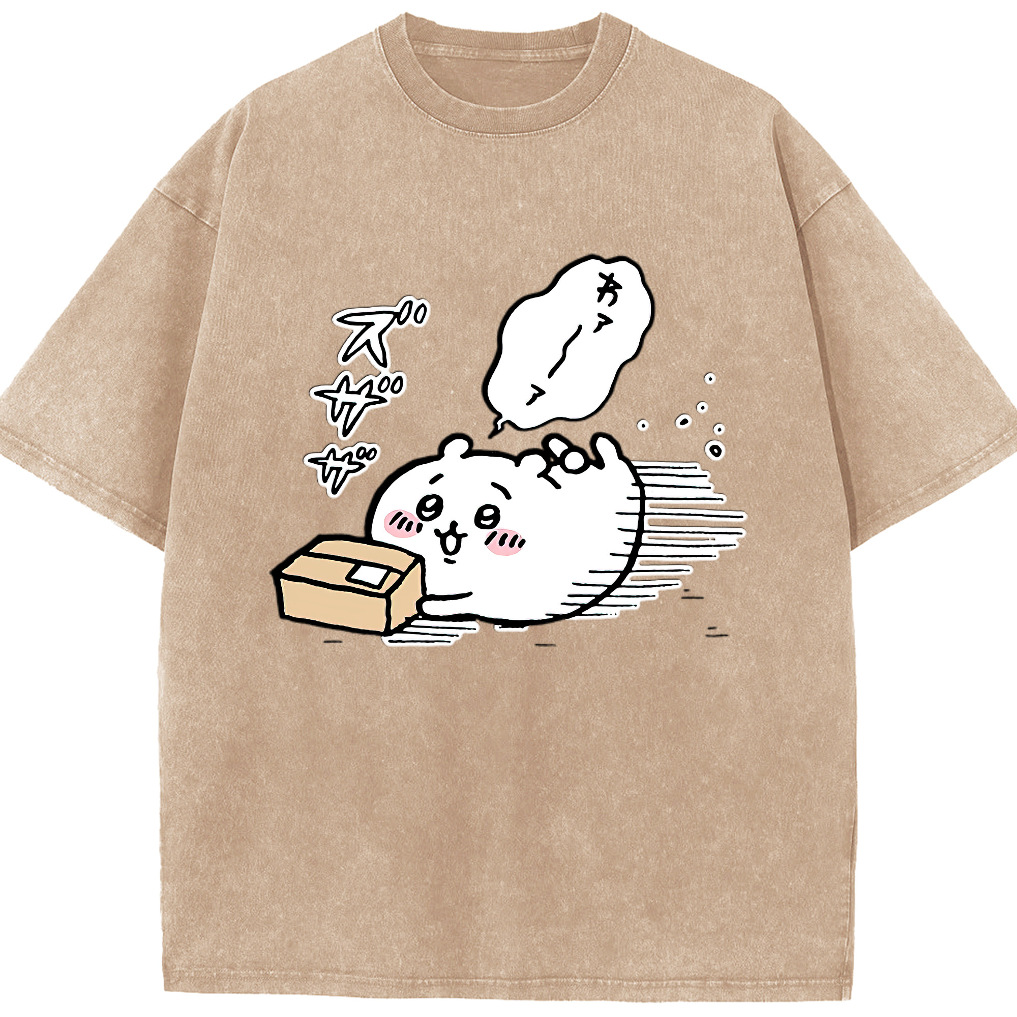 （画像用） ちいかわ ちいかわ Chii-kawa chiikawa 綿100% ヴィンテージ風 半袖Tシャツ（フロントプリント）