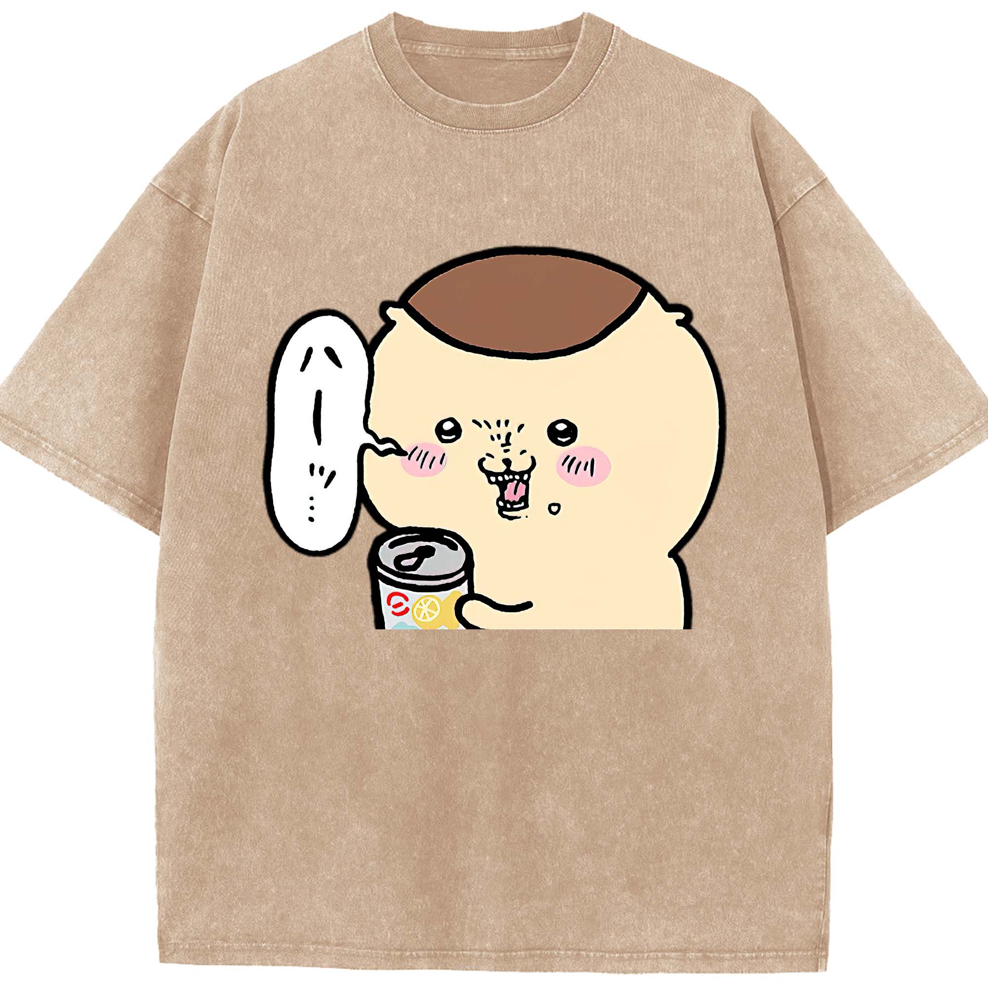 （画像用） ちいかわ くりまんじゅう Chii-kawa kuri manjū 綿100% ヴィンテージ風 半袖Tシャツ（フロントプリント）