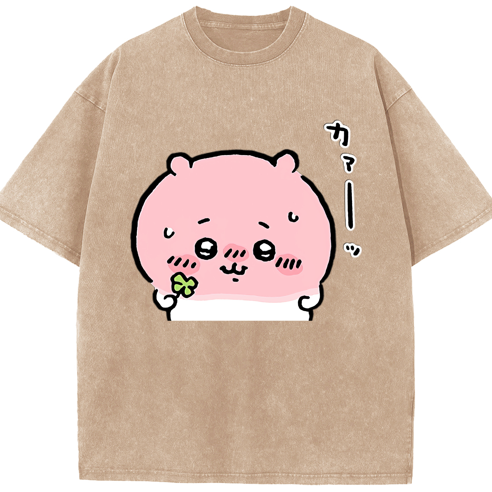 （画像用） ちいかわ ちいかわ Chii-kawa chiikawa 綿100% ヴィンテージ風 半袖Tシャツ（フロントプリント）