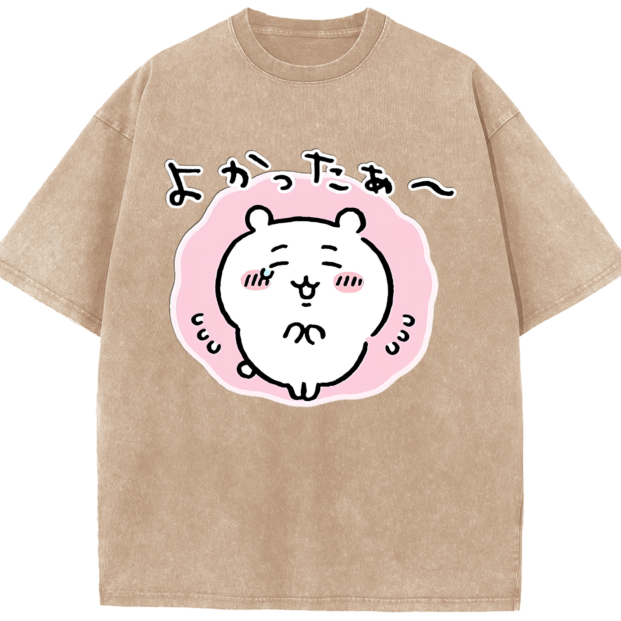 （画像用） ちいかわ ちいかわ Chii-kawa chiikawa 綿100% ヴィンテージ風 半袖Tシャツ（フロントプリント）