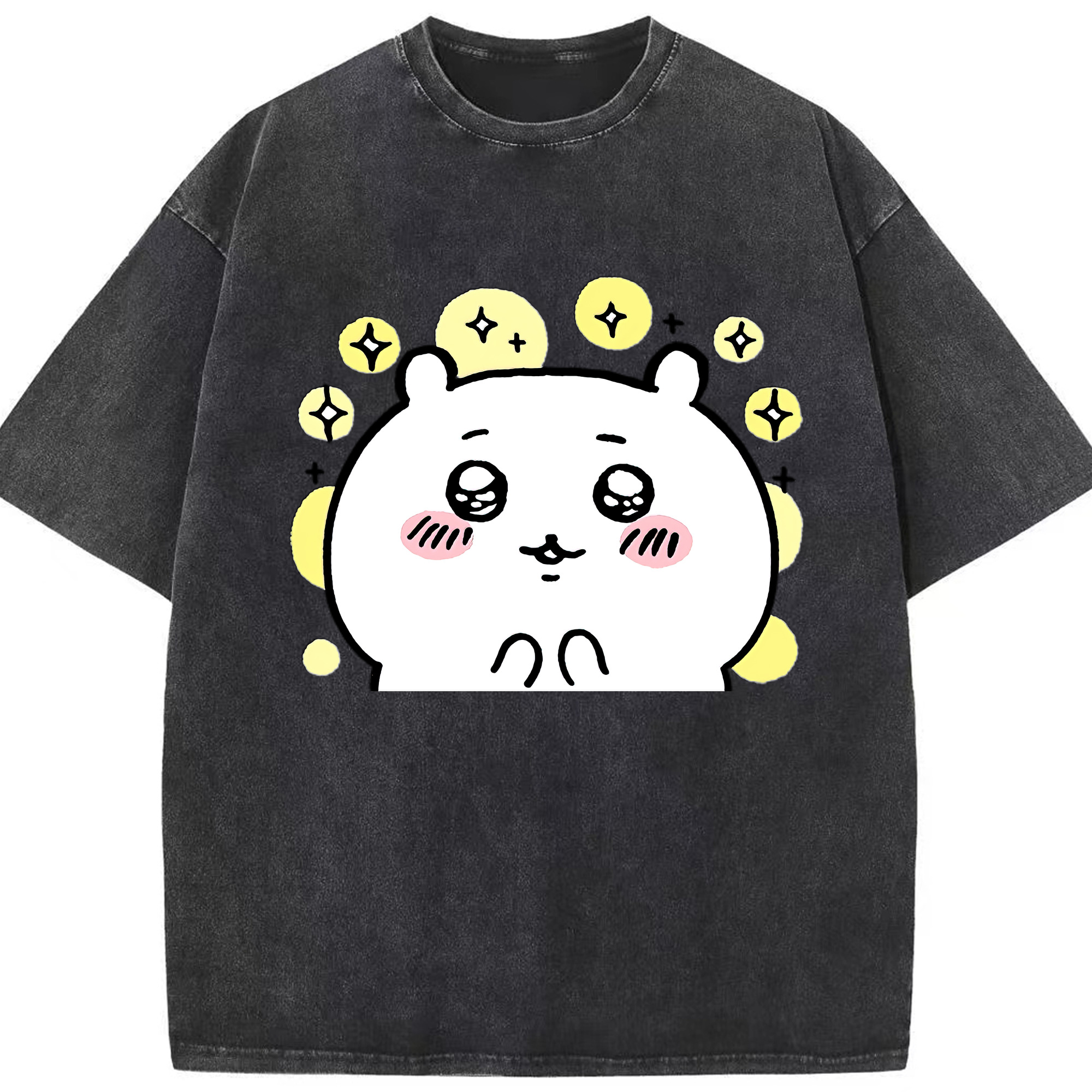 （画像用） ちいかわ ちいかわ Chii-kawa chiikawa 綿100% ヴィンテージ風 半袖Tシャツ（フロントプリント）