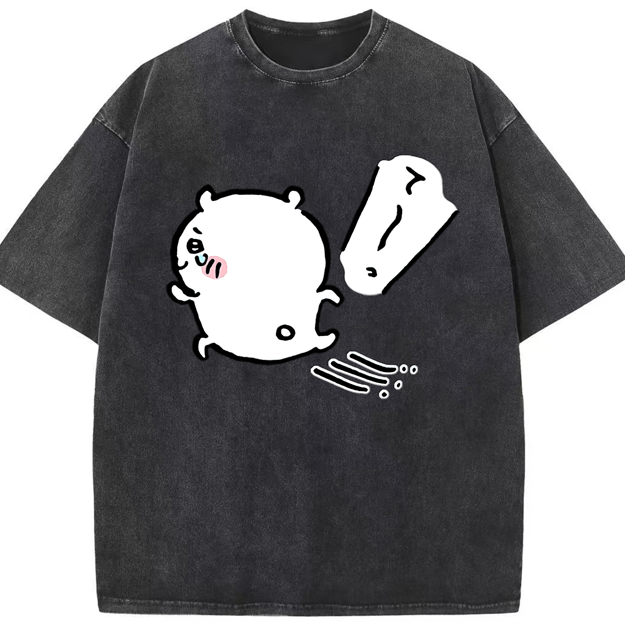 （画像用） ちいかわ ちいかわ Chii-kawa chiikawa 綿100% ヴィンテージ風 半袖Tシャツ（フロントプリント）