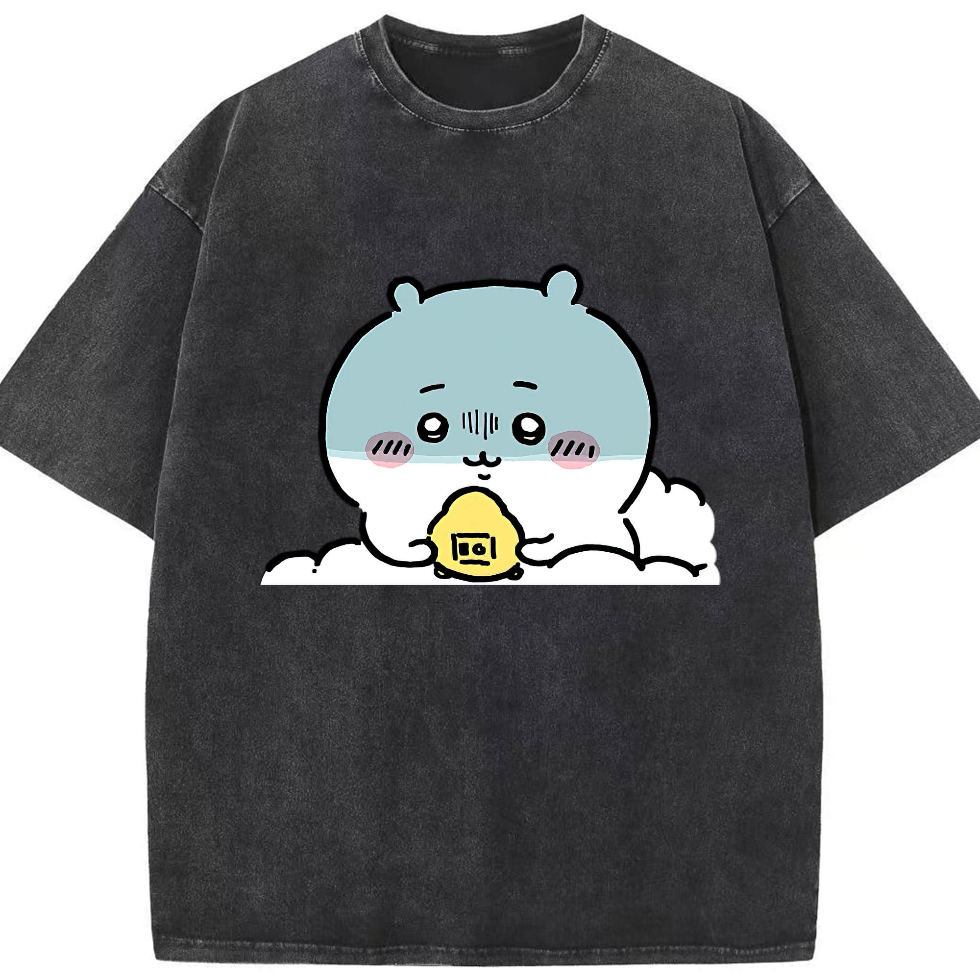 （画像用） ちいかわ ちいかわ Chii-kawa chiikawa 綿100% ヴィンテージ風 半袖Tシャツ（フロントプリント）
