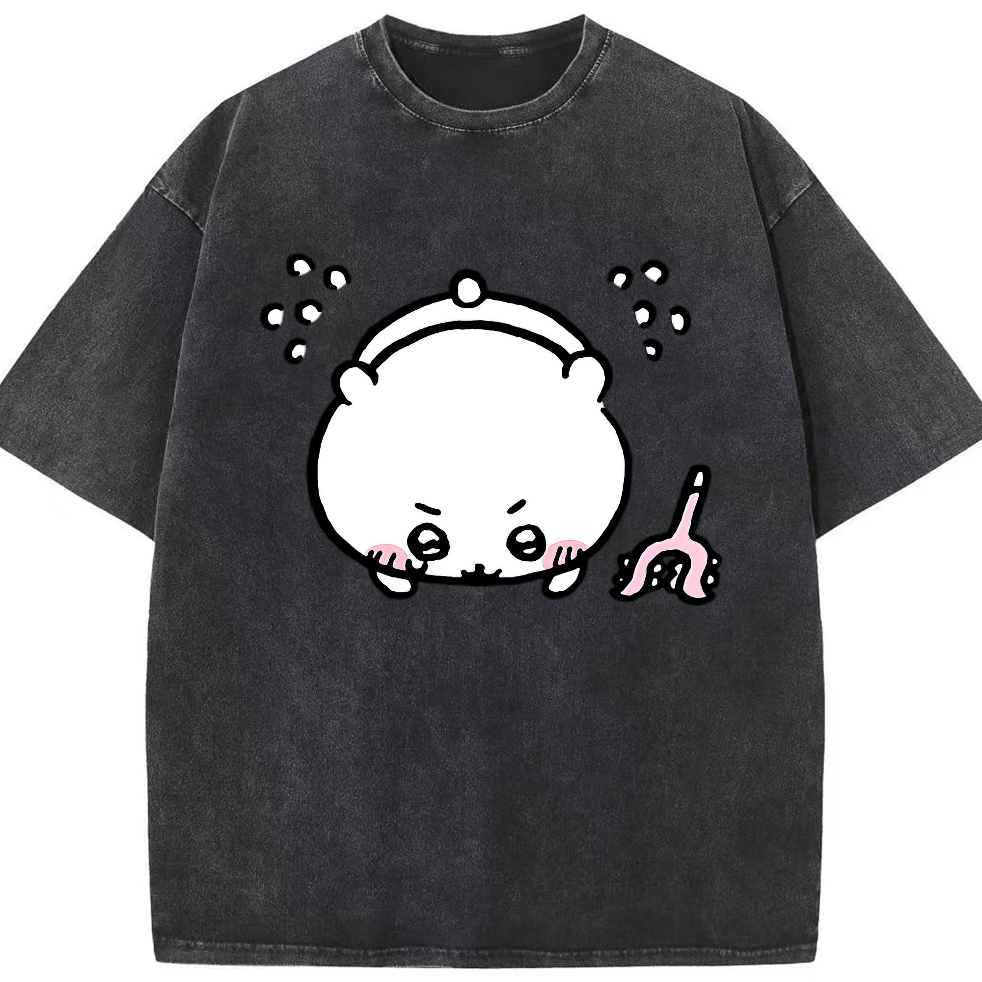 （画像用） ちいかわ ちいかわ Chii-kawa chiikawa 綿100% ヴィンテージ風 半袖Tシャツ（フロントプリント）