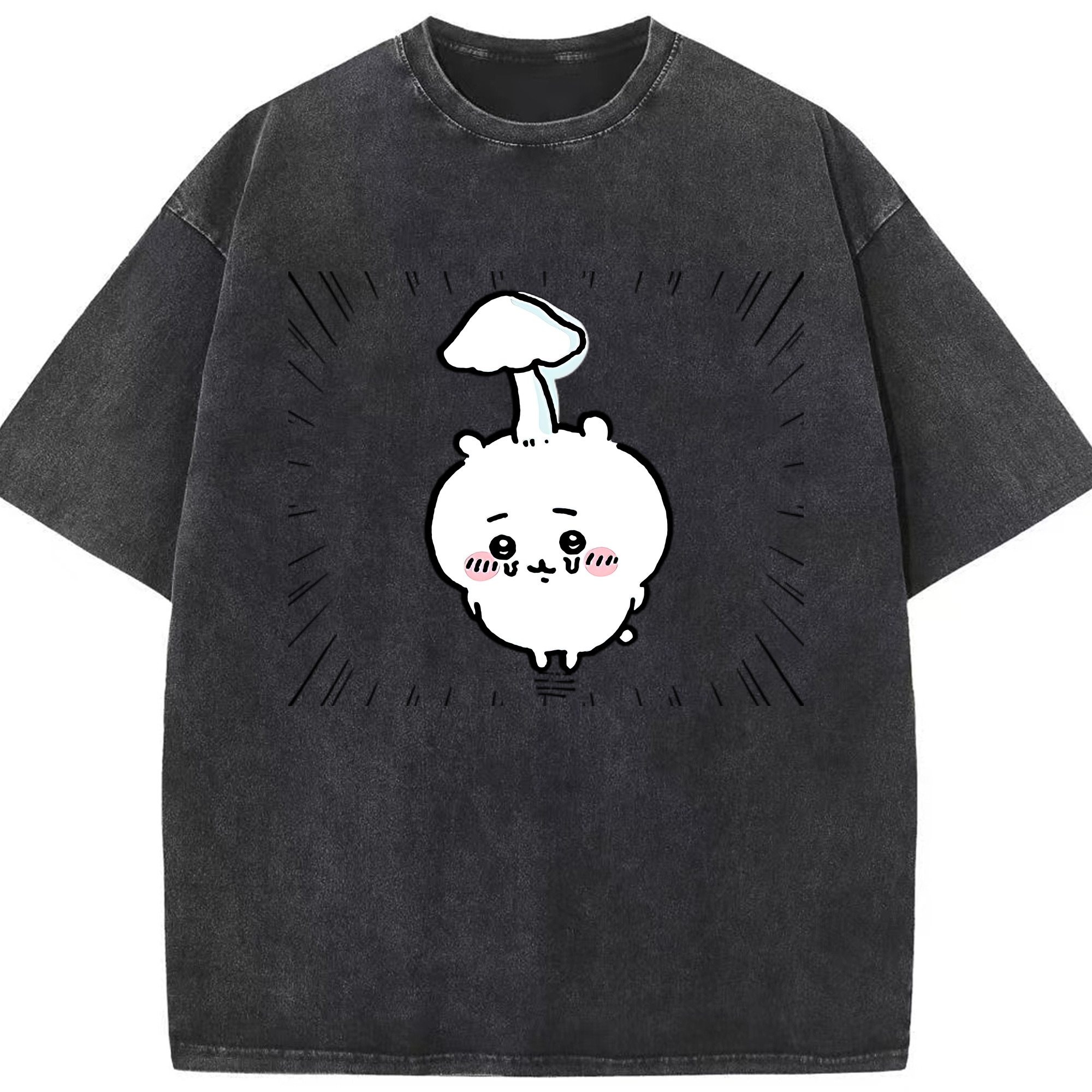 （画像用） ちいかわ ちいかわ Chii-kawa chiikawa 綿100% ヴィンテージ風 半袖Tシャツ（フロントプリント）