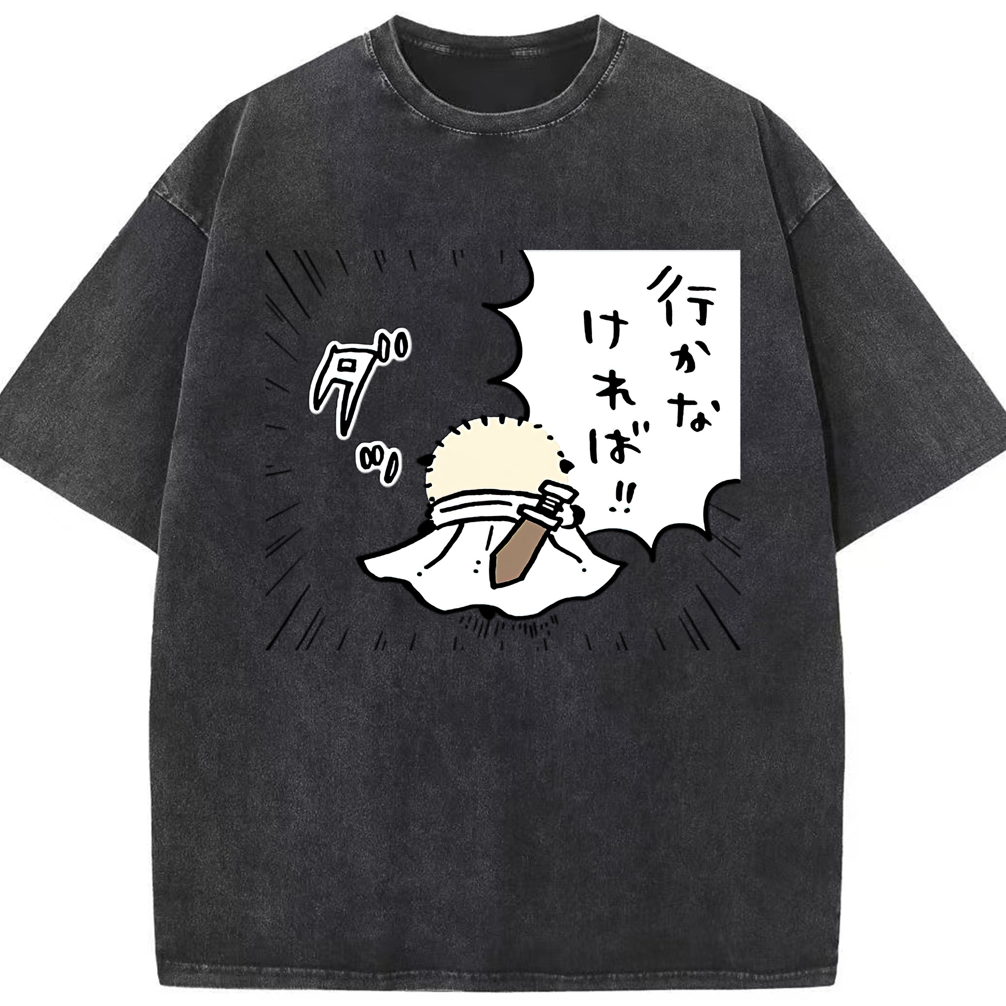 （画像用） ちいかわ ラッコ Chii-kawa Sea otter 綿100% ヴィンテージ風 半袖Tシャツ（フロントプリント）