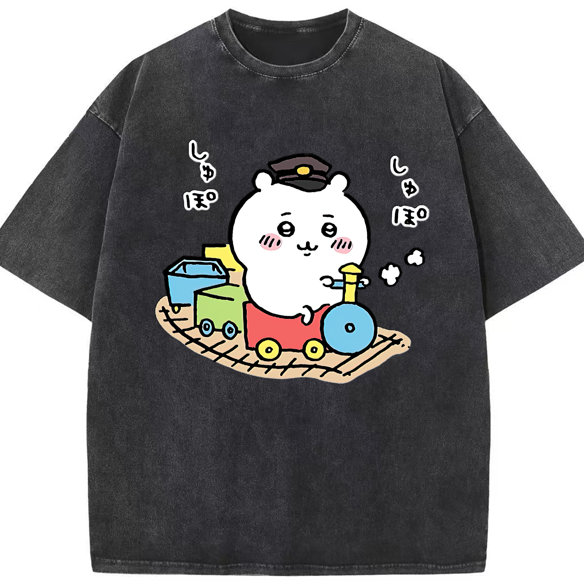 （画像用） ちいかわ ちいかわ Chii-kawa chiikawa 綿100% ヴィンテージ風 半袖Tシャツ（フロントプリント）