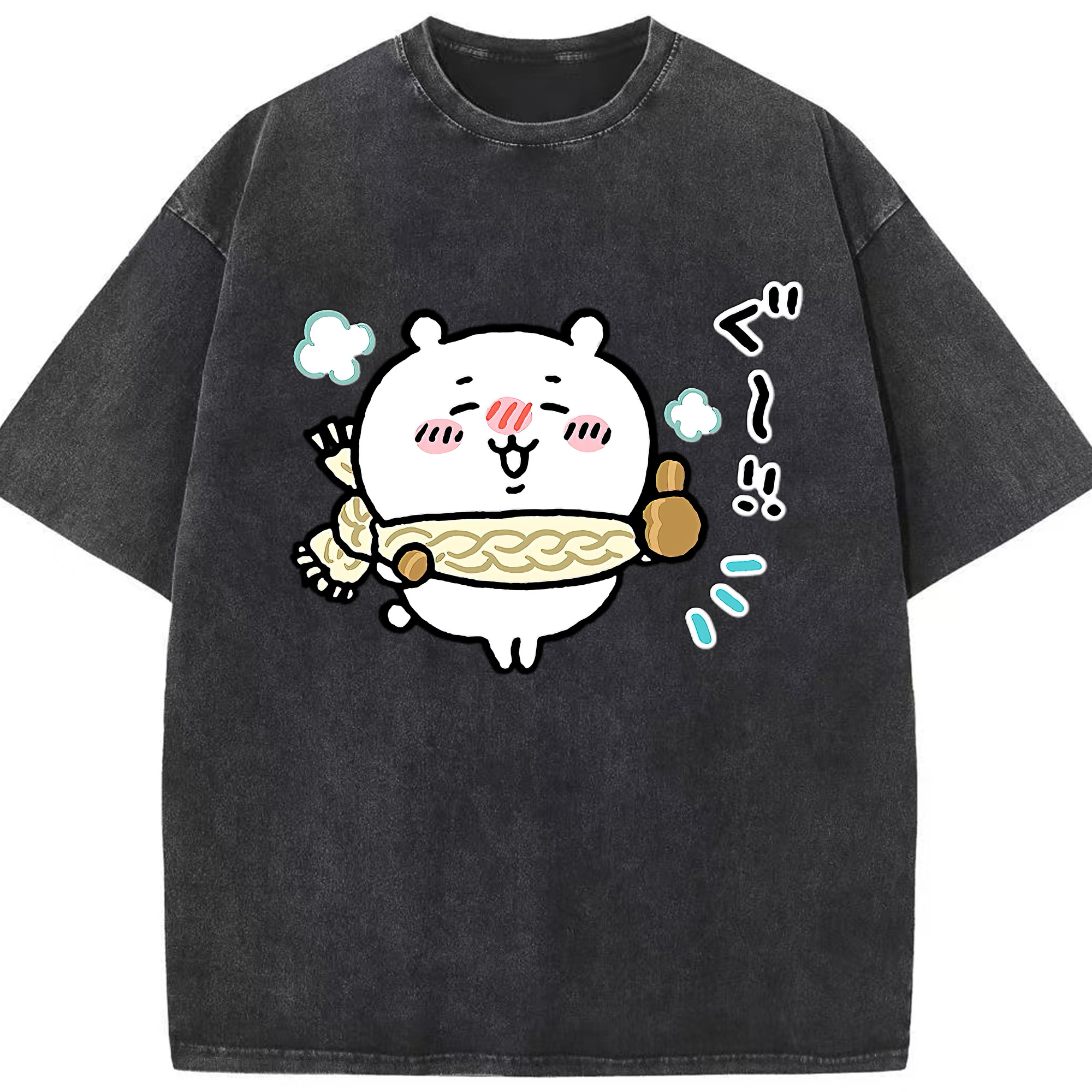 （画像用） ちいかわ ちいかわ Chii-kawa chiikawa 綿100% ヴィンテージ風 半袖Tシャツ（フロントプリント）