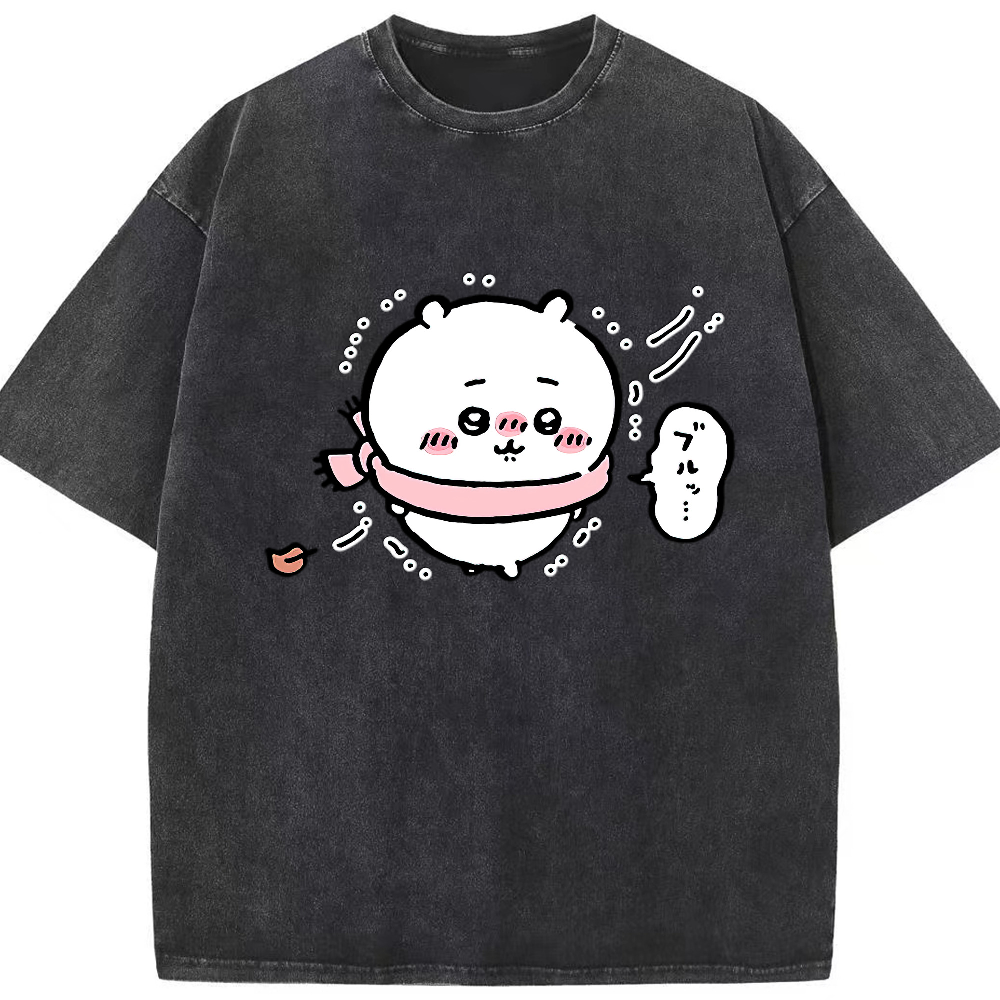 （画像用） ちいかわ ちいかわ Chii-kawa chiikawa 綿100% ヴィンテージ風 半袖Tシャツ（フロントプリント）