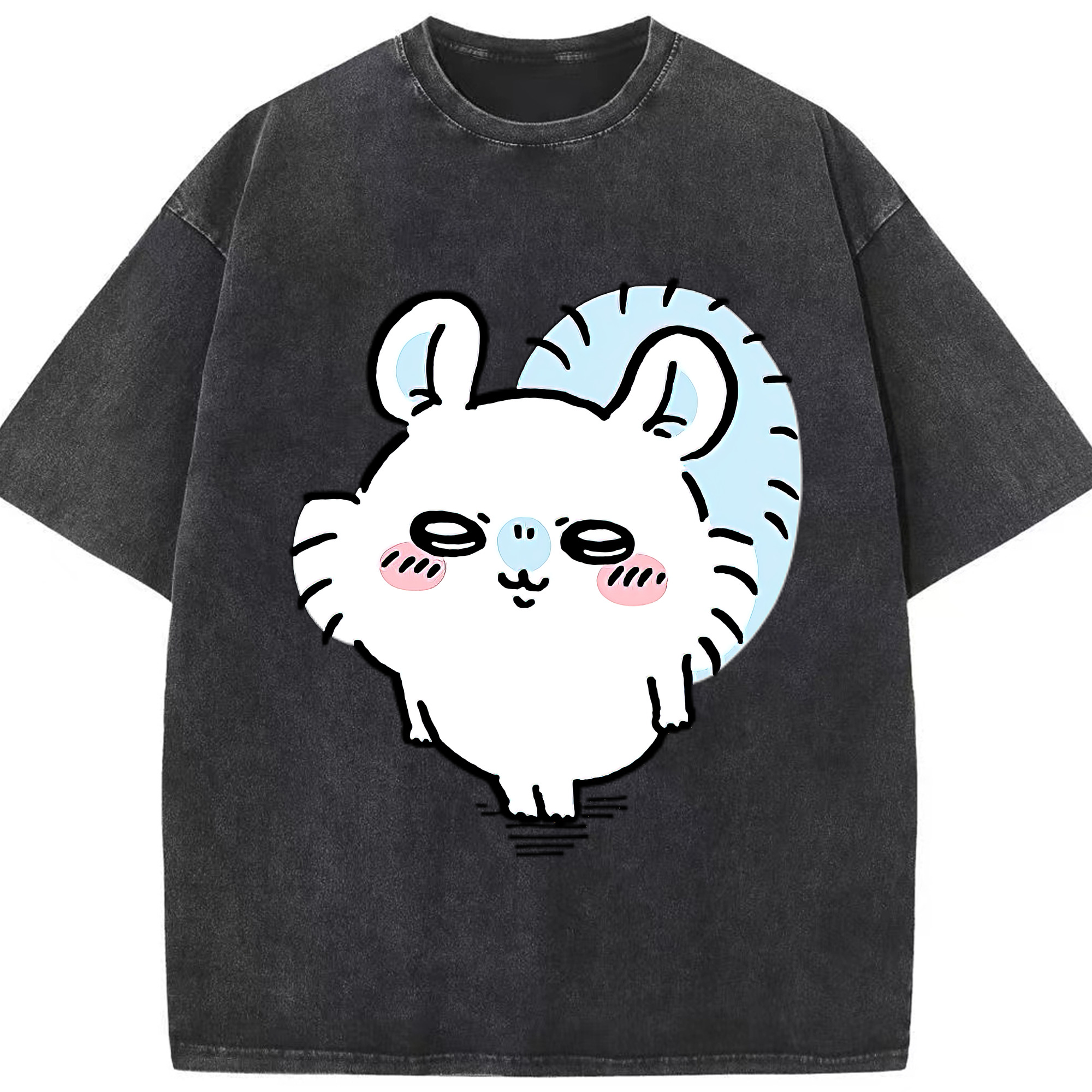 （画像用） ちいかわ モモンガ Chii-kawa Momonga 綿100% ヴィンテージ風 半袖Tシャツ（フロントプリント）