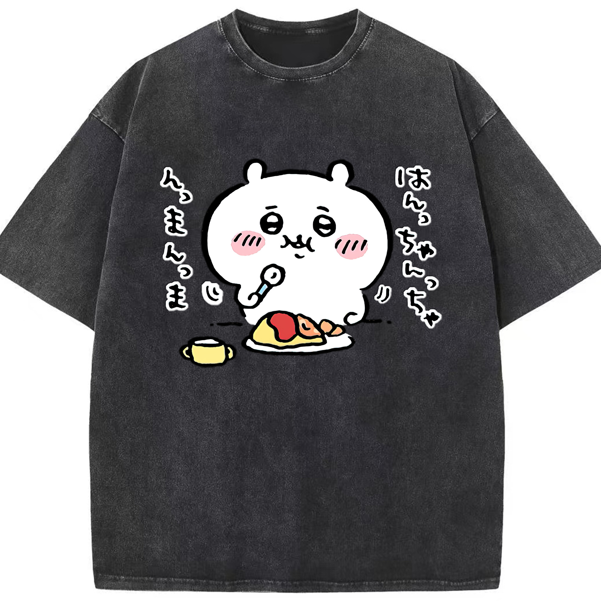 （画像用） ちいかわ ちいかわ Chii-kawa chiikawa 綿100% ヴィンテージ風 半袖Tシャツ（フロントプリント）