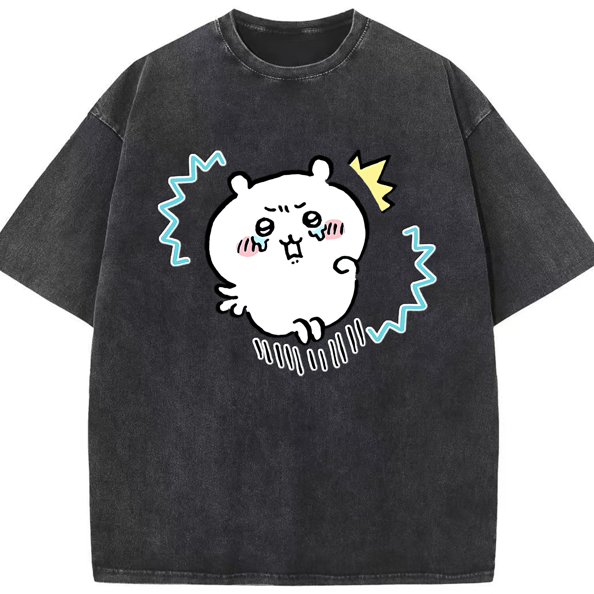 （画像用） ちいかわ ちいかわ Chii-kawa chiikawa 綿100% ヴィンテージ風 半袖Tシャツ（フロントプリント）