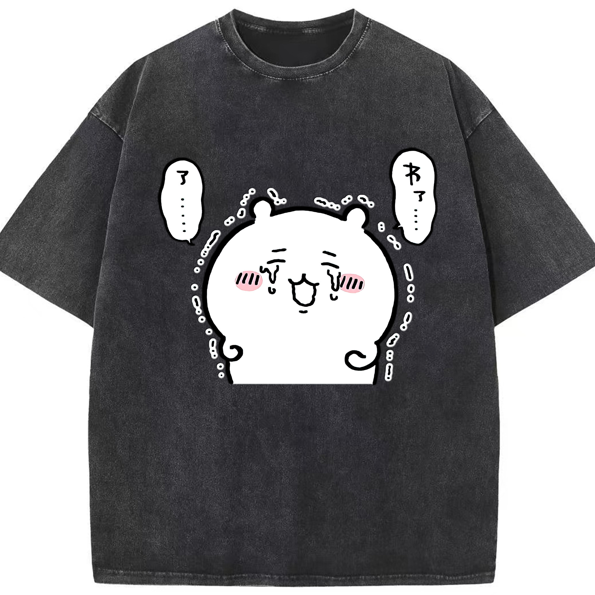 （画像用） ちいかわ ちいかわ Chii-kawa chiikawa 綿100% ヴィンテージ風 半袖Tシャツ（フロントプリント）