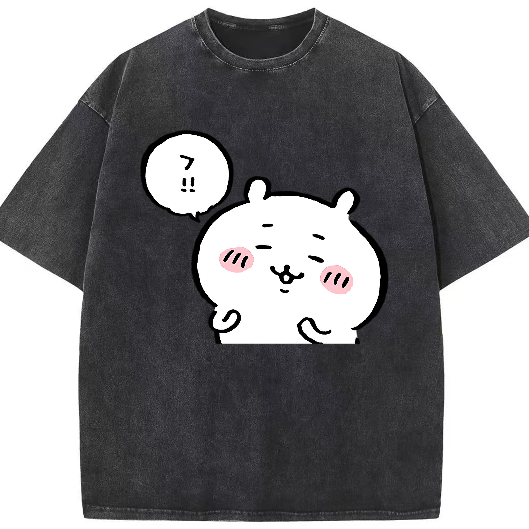 （画像用） ちいかわ ちいかわ Chii-kawa chiikawa 綿100% ヴィンテージ風 半袖Tシャツ（フロントプリント）