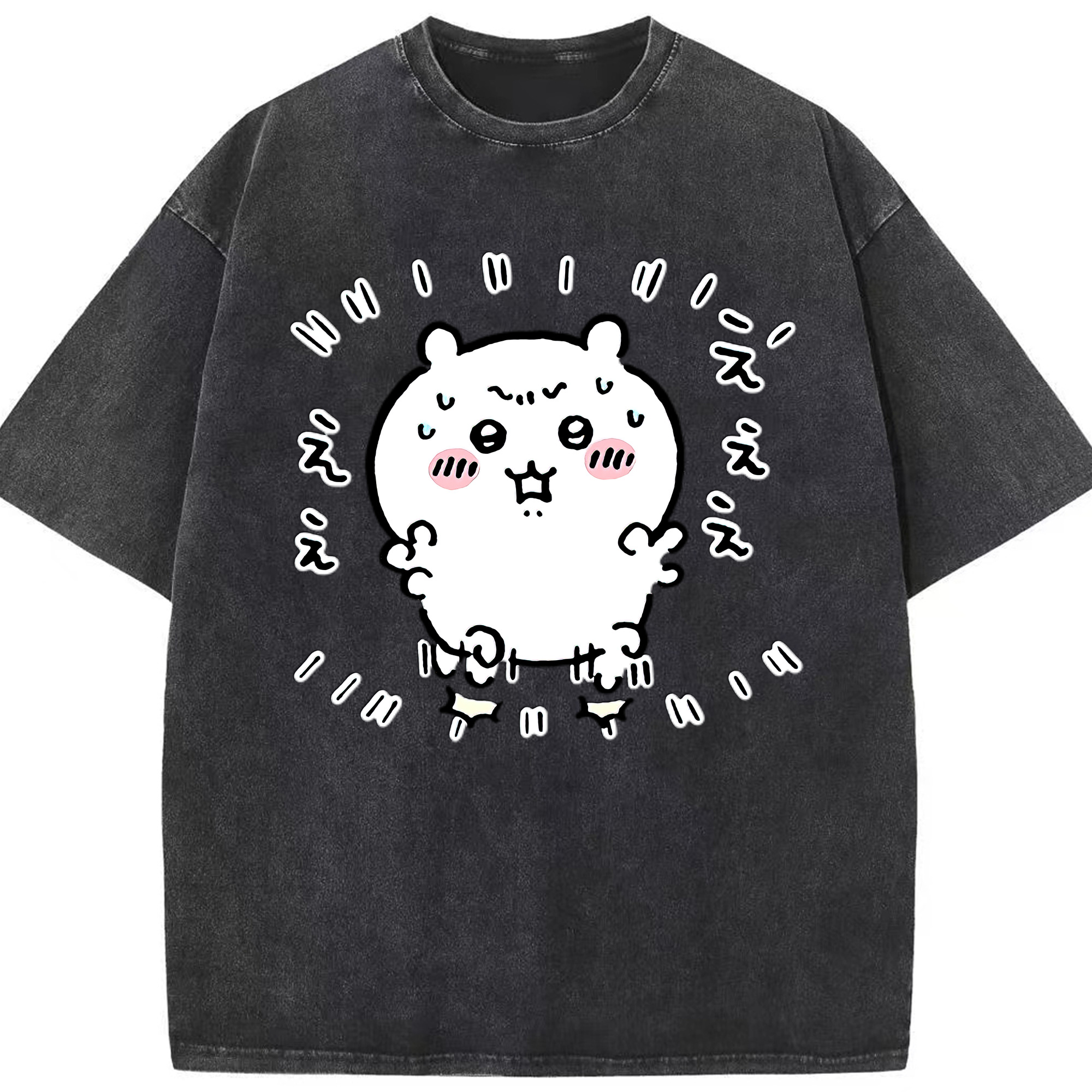 （画像用） ちいかわ ちいかわ Chii-kawa chiikawa 綿100% ヴィンテージ風 半袖Tシャツ（フロントプリント）