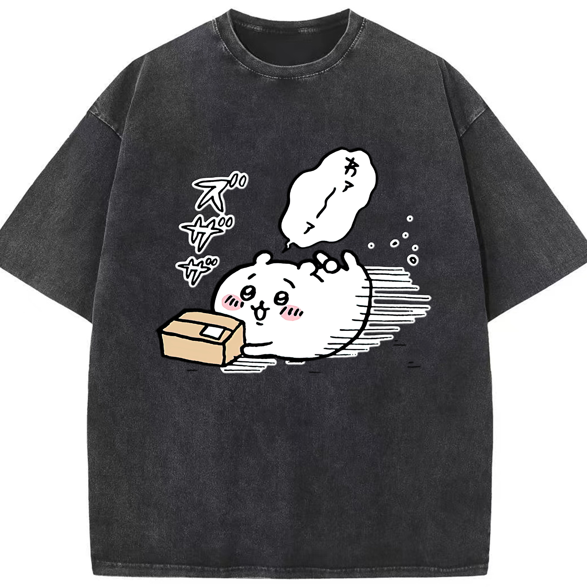 （画像用） ちいかわ ちいかわ Chii-kawa chiikawa 綿100% ヴィンテージ風 半袖Tシャツ（フロントプリント）