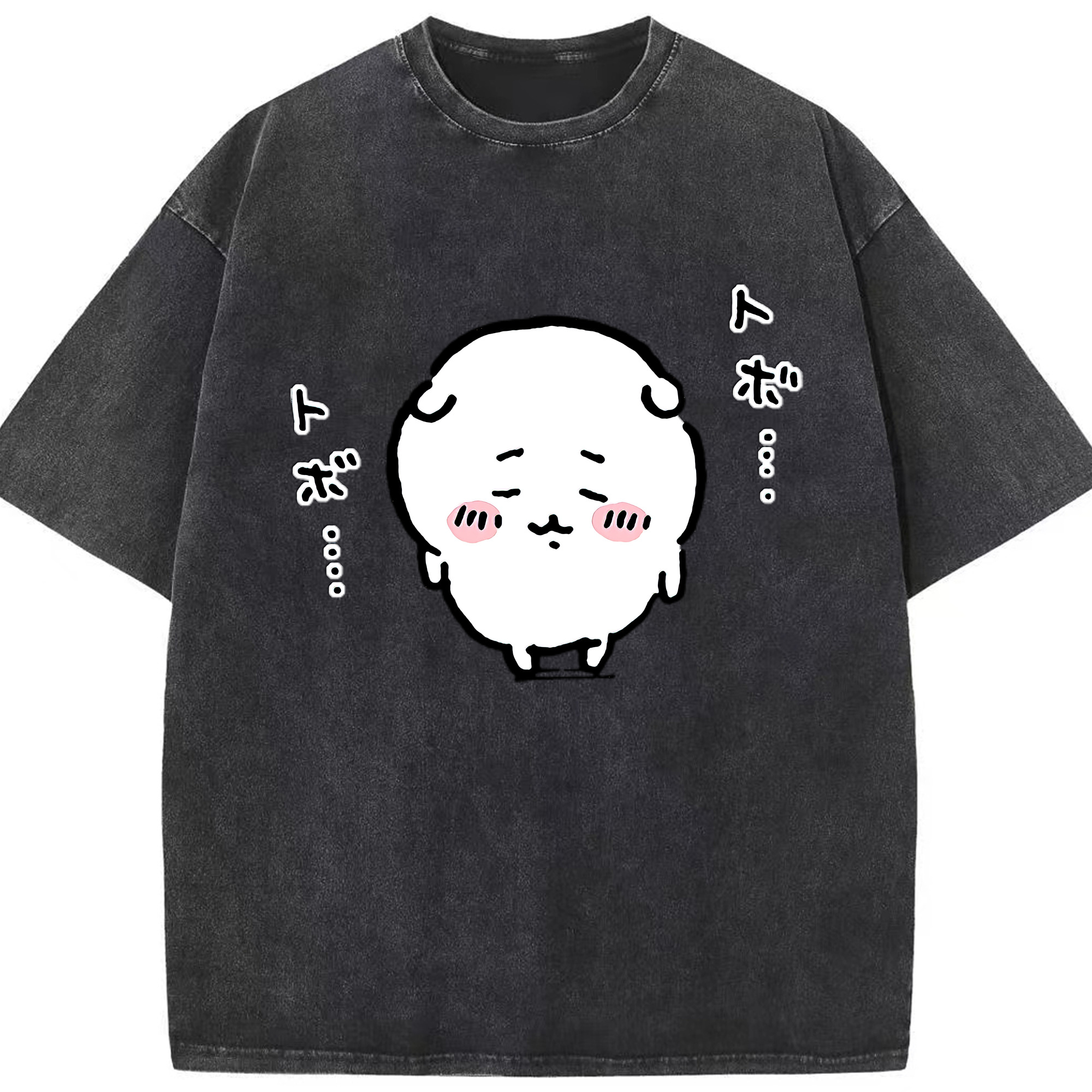 （画像用） ちいかわ ちいかわ Chii-kawa chiikawa 綿100% ヴィンテージ風 半袖Tシャツ（フロントプリント）