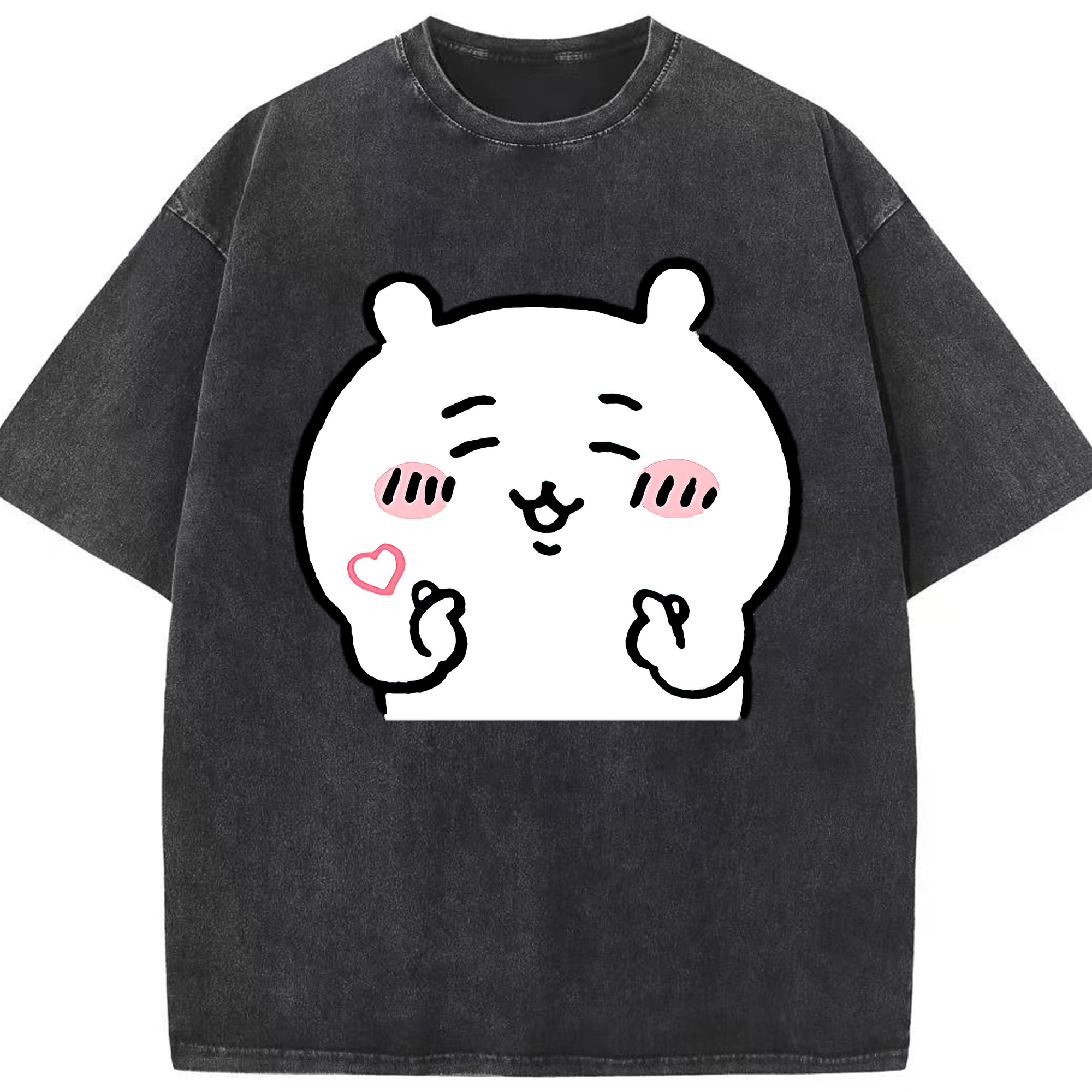 （画像用） ちいかわ ちいかわ Chii-kawa chiikawa 綿100% ヴィンテージ風 半袖Tシャツ（フロントプリント）