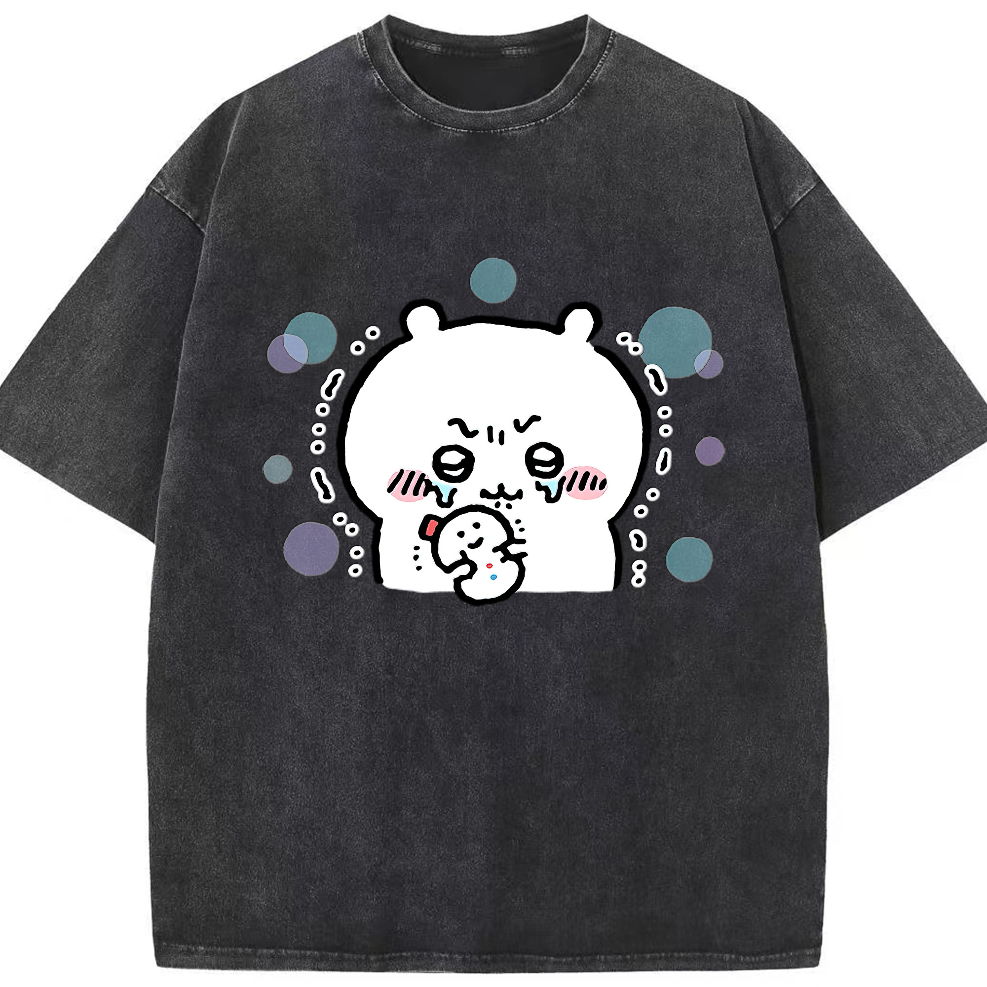 （画像用） ちいかわ ちいかわ Chii-kawa chiikawa 綿100% ヴィンテージ風 半袖Tシャツ（フロントプリント）