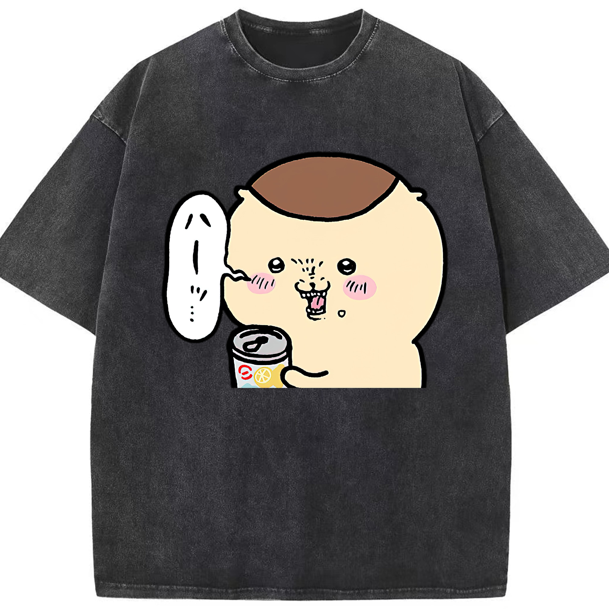 （画像用） ちいかわ くりまんじゅう Chii-kawa kuri manjū 綿100% ヴィンテージ風 半袖Tシャツ（フロントプリント）