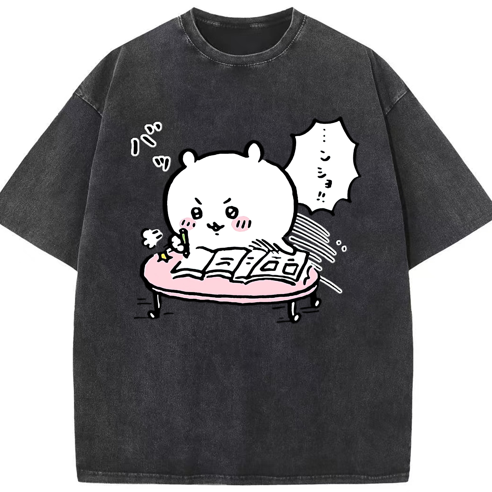 （画像用） ちいかわ ちいかわ Chii-kawa chiikawa 綿100% ヴィンテージ風 半袖Tシャツ（フロントプリント）