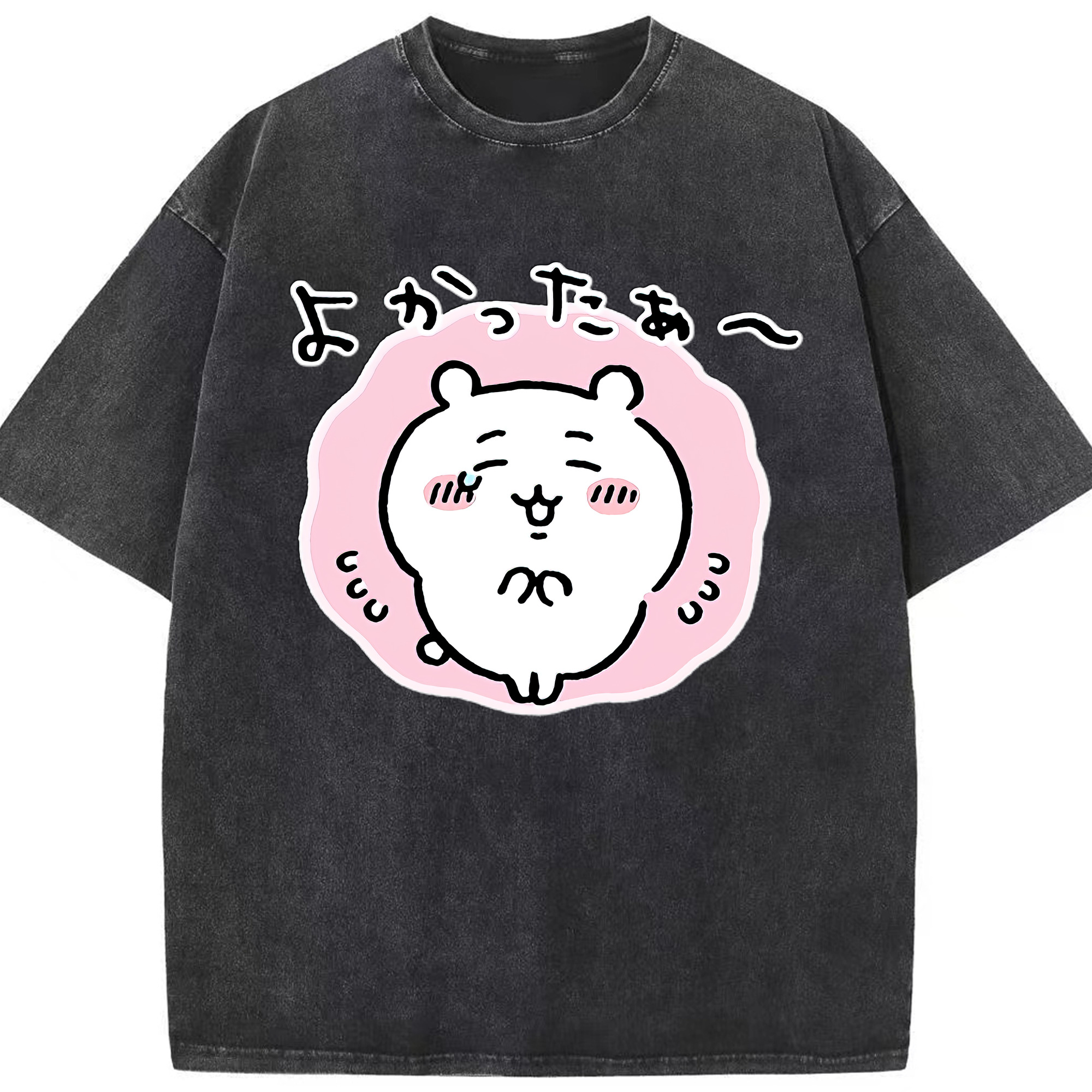 （画像用） ちいかわ ちいかわ Chii-kawa chiikawa 綿100% ヴィンテージ風 半袖Tシャツ（フロントプリント）