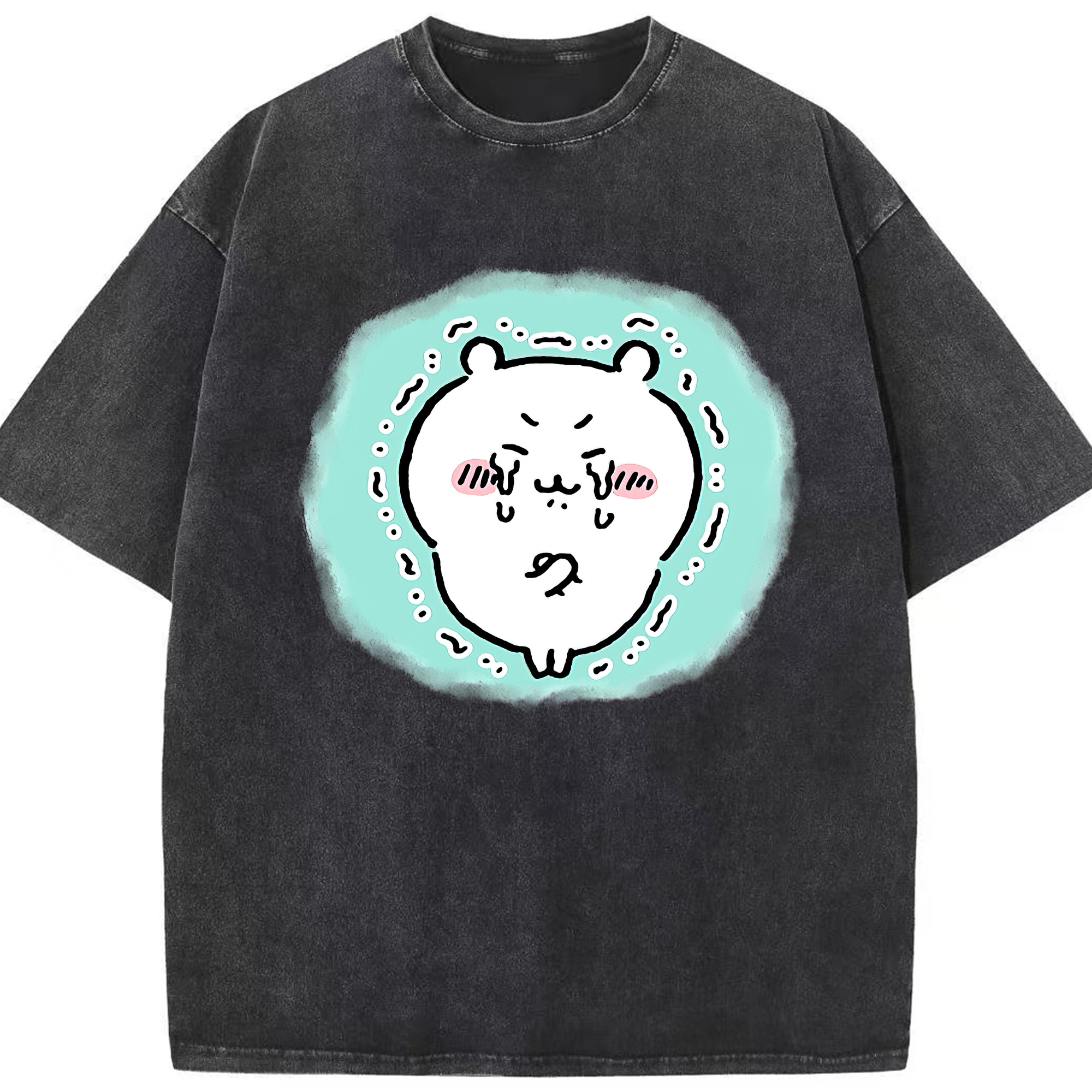 （画像用） ちいかわ ちいかわ Chii-kawa chiikawa 綿100% ヴィンテージ風 半袖Tシャツ（フロントプリント）
