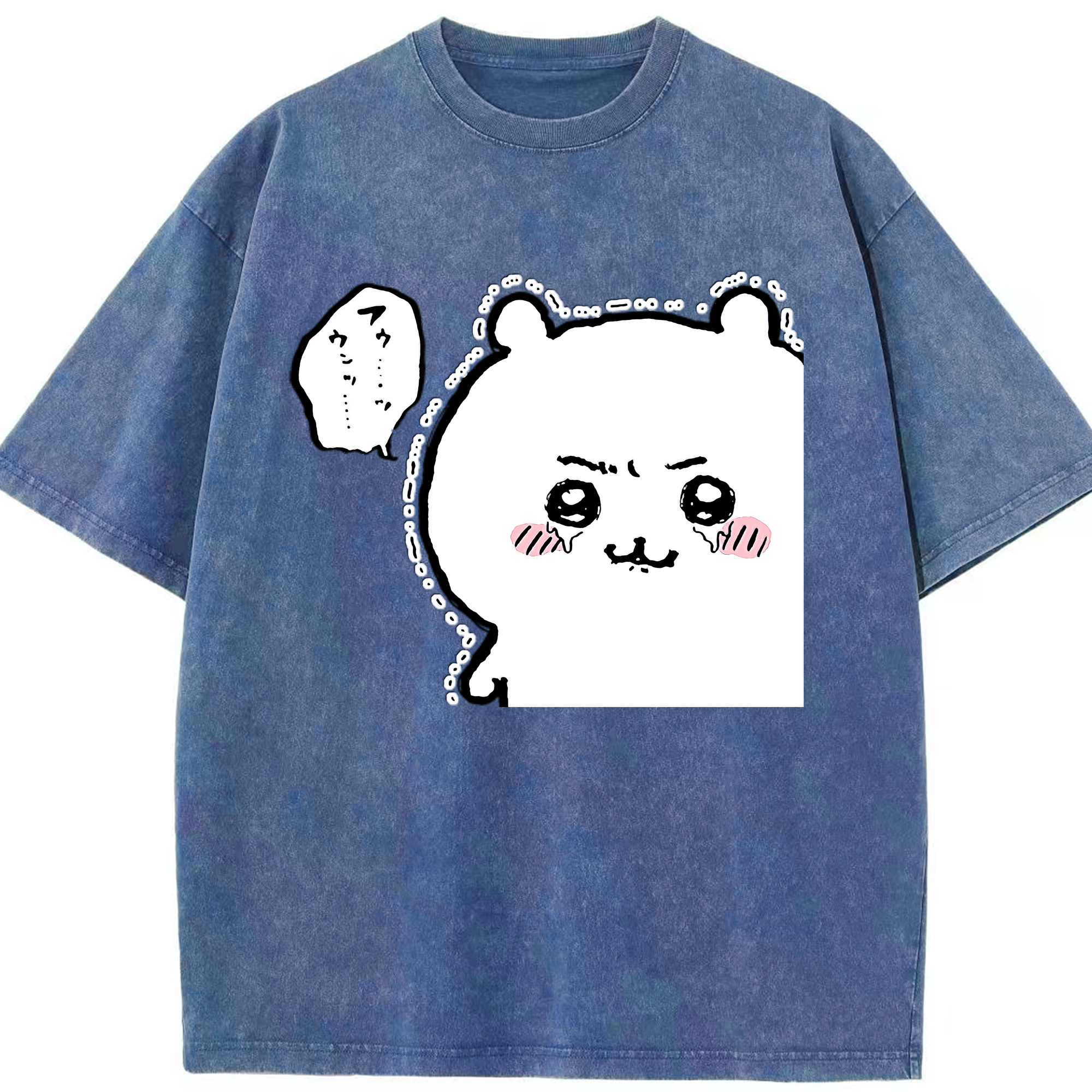 （画像用） ちいかわ ちいかわ Chii-kawa chiikawa 綿100% ヴィンテージ風 半袖Tシャツ（フロントプリント）