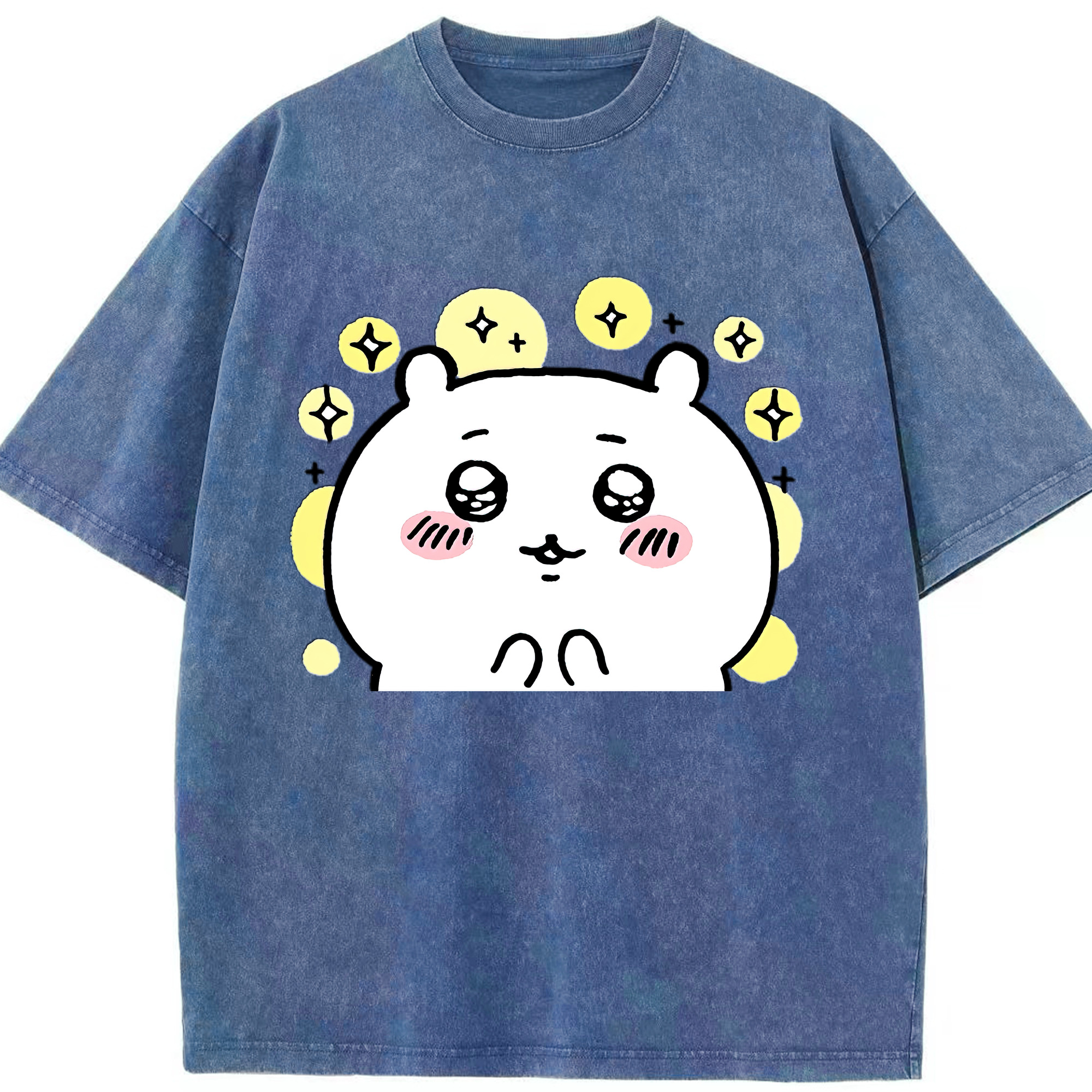 （画像用） ちいかわ ちいかわ Chii-kawa chiikawa 綿100% ヴィンテージ風 半袖Tシャツ（フロントプリント）