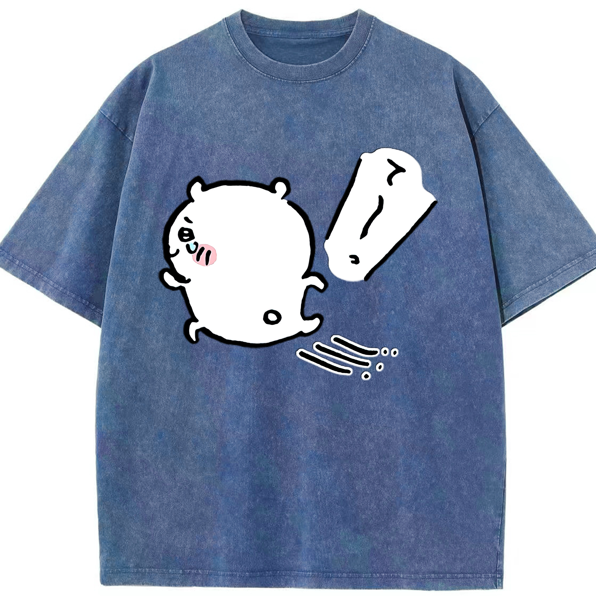 （画像用） ちいかわ ちいかわ Chii-kawa chiikawa 綿100% ヴィンテージ風 半袖Tシャツ（フロントプリント）