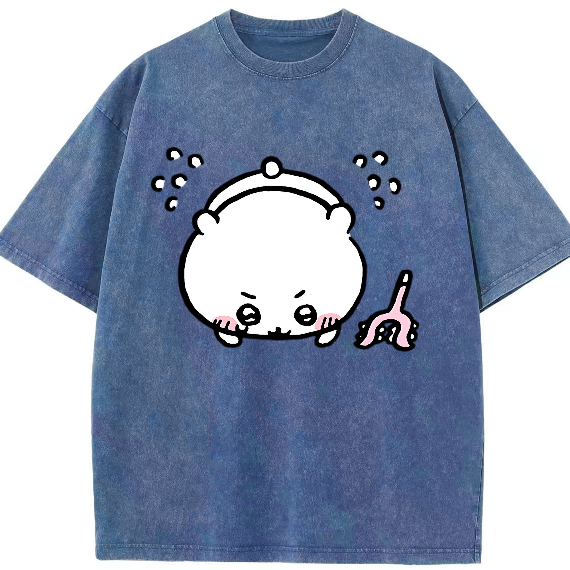 （画像用） ちいかわ ちいかわ Chii-kawa chiikawa 綿100% ヴィンテージ風 半袖Tシャツ（フロントプリント）