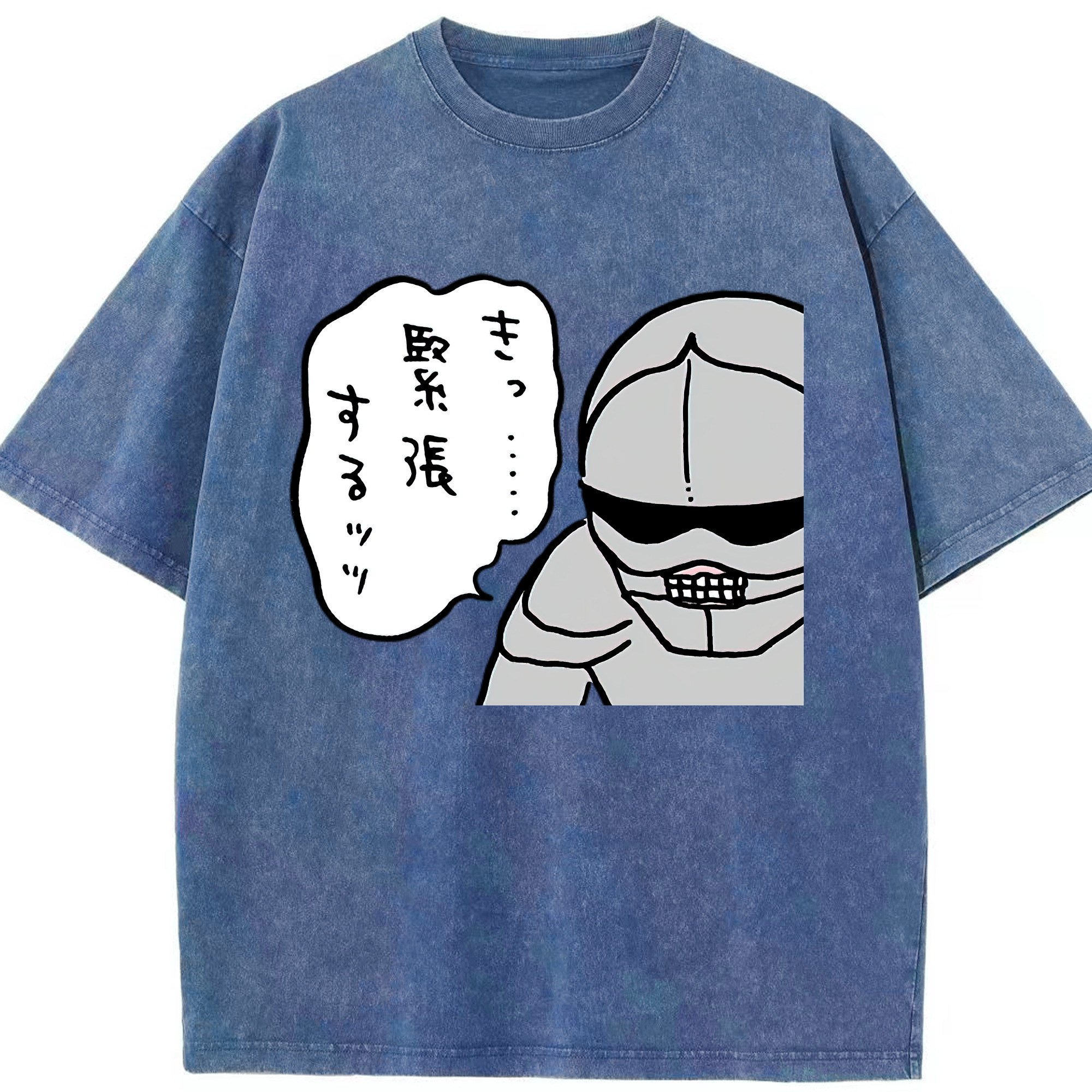 （画像用） ちいかわ 労働の鎧さん Chii-kawa Mr. Armor of Labor 綿100% ヴィンテージ風 半袖Tシャツ（フロントプリント）