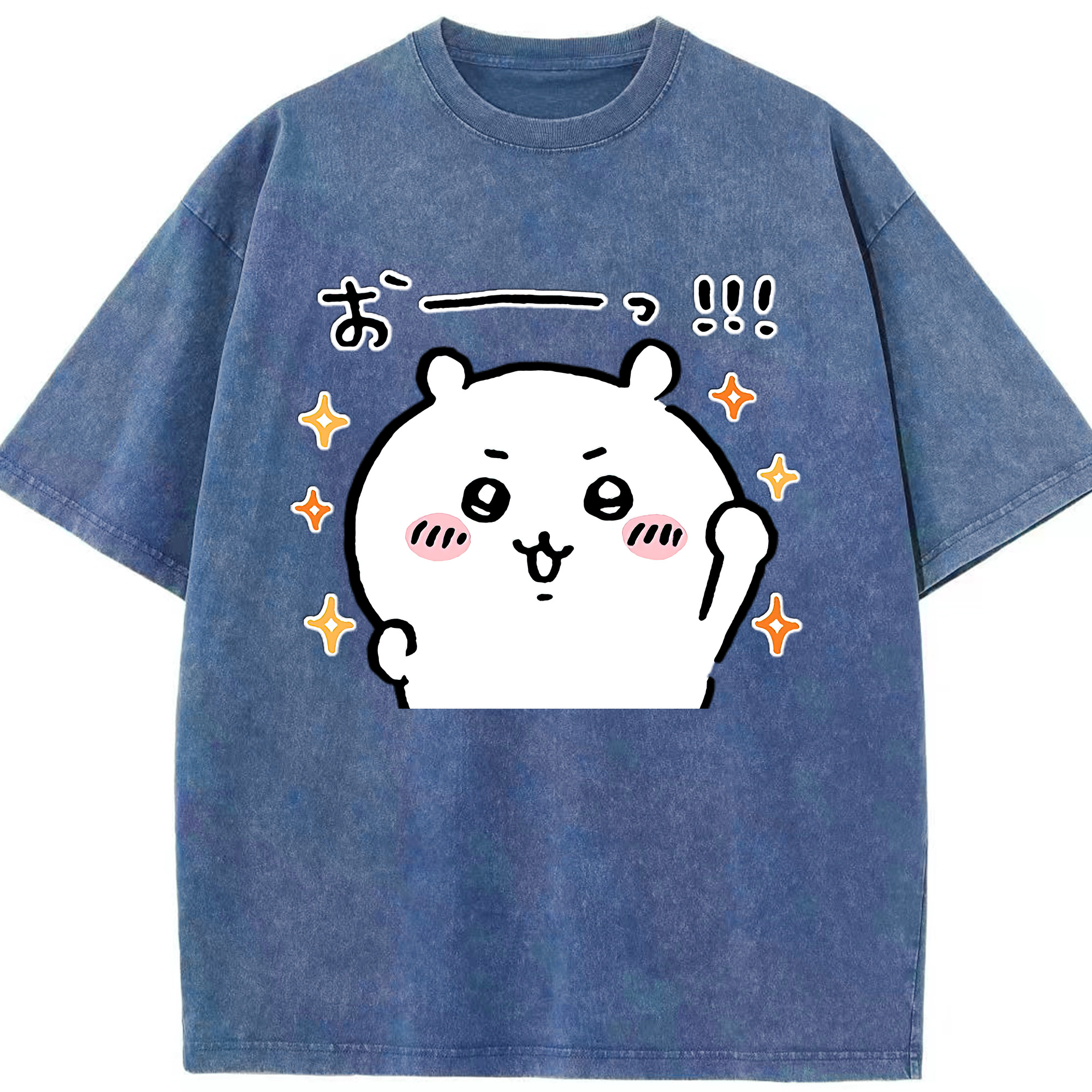 （画像用） ちいかわ ちいかわ Chii-kawa chiikawa 綿100% ヴィンテージ風 半袖Tシャツ（フロントプリント）