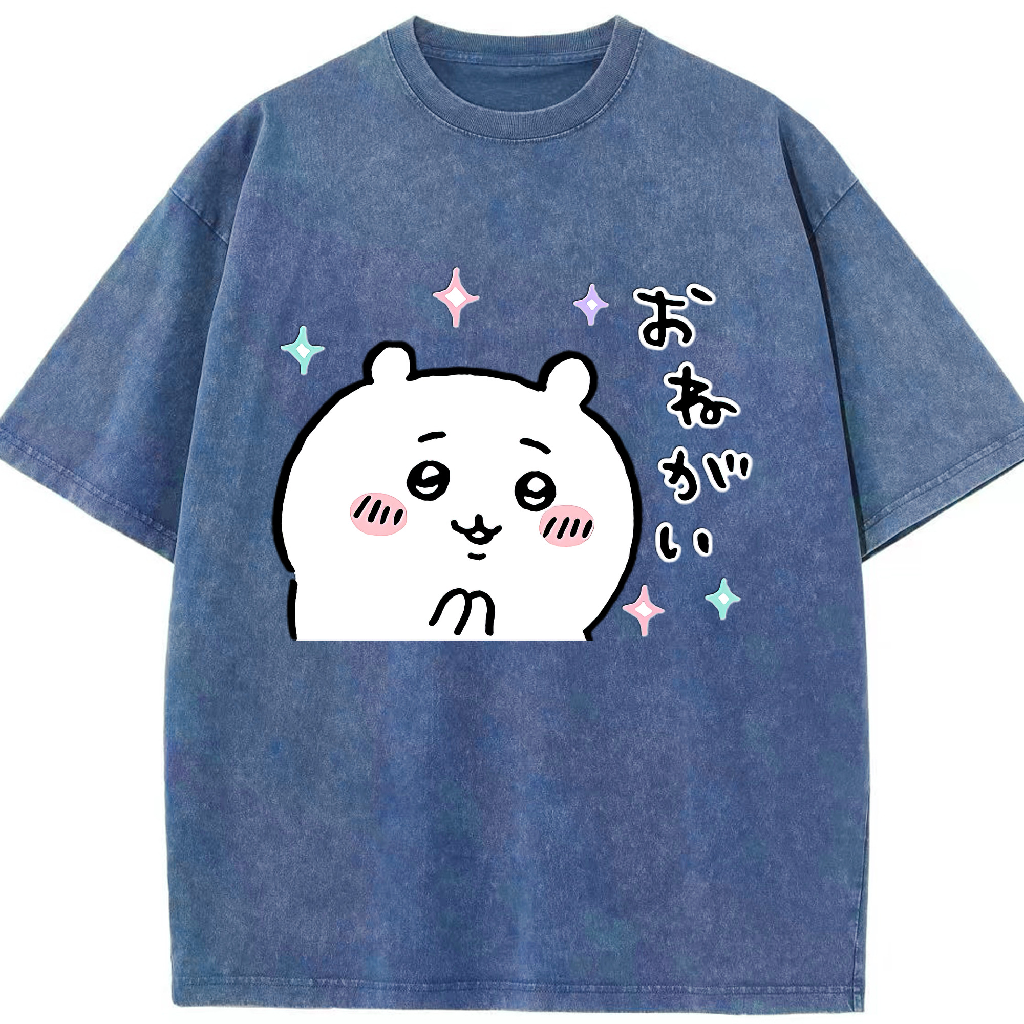（画像用） ちいかわ ちいかわ Chii-kawa chiikawa 綿100% ヴィンテージ風 半袖Tシャツ（フロントプリント）