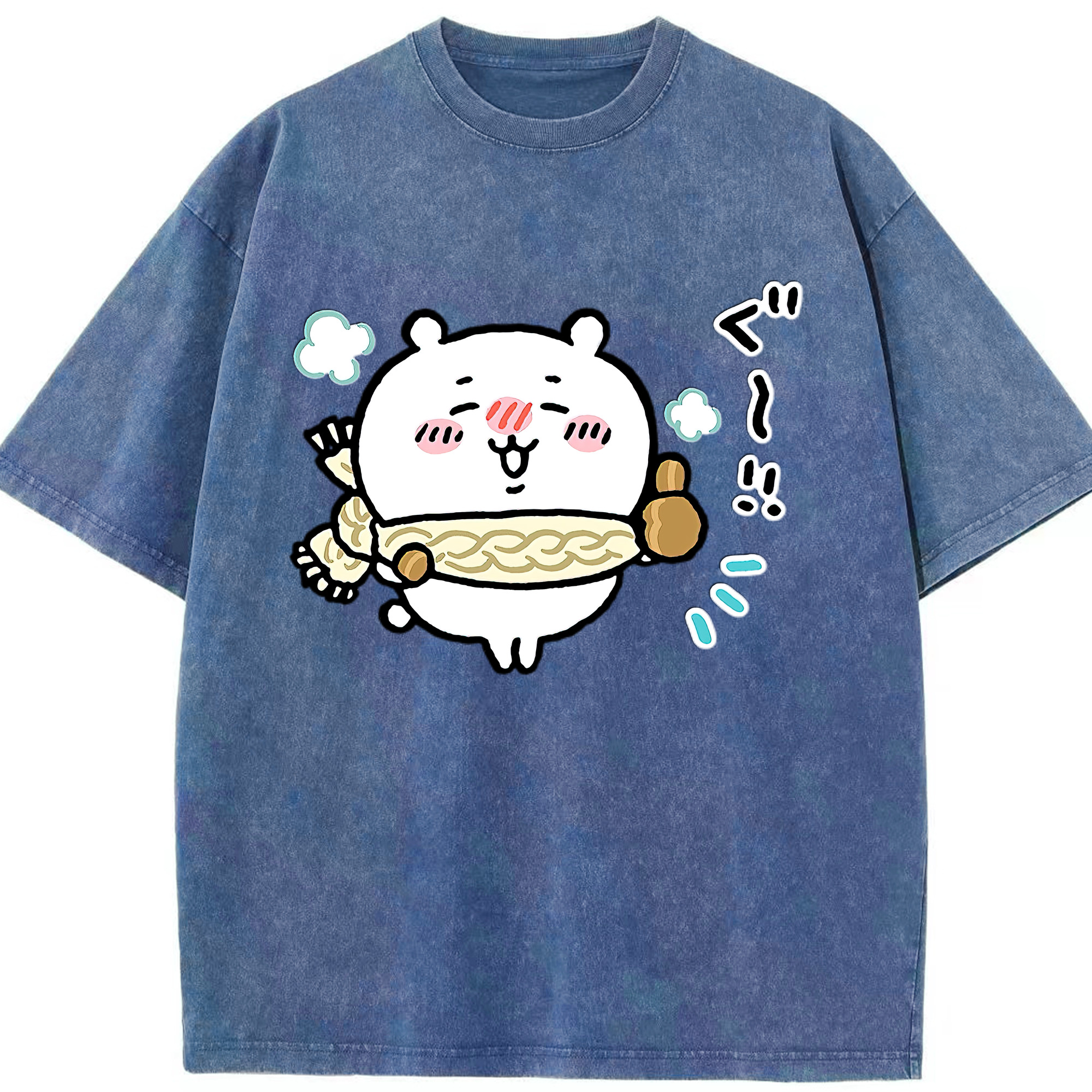 （画像用） ちいかわ ちいかわ Chii-kawa chiikawa 綿100% ヴィンテージ風 半袖Tシャツ（フロントプリント）