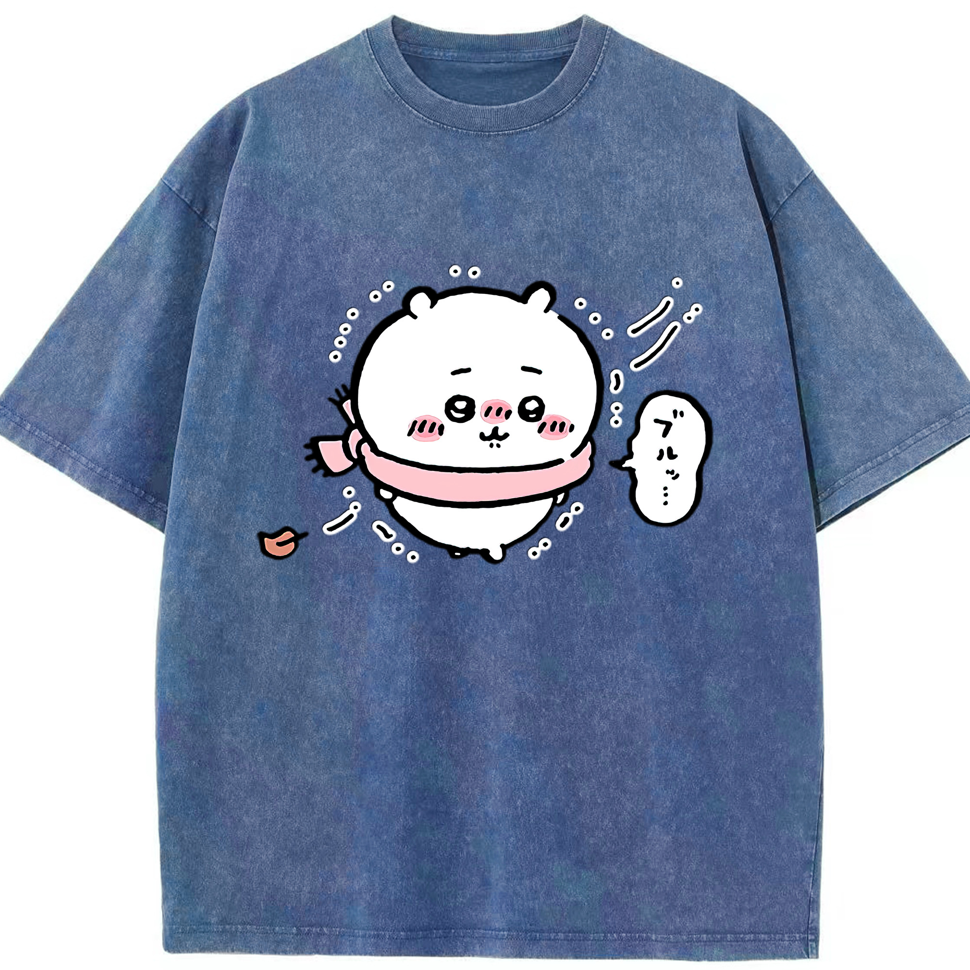 （画像用） ちいかわ ちいかわ Chii-kawa chiikawa 綿100% ヴィンテージ風 半袖Tシャツ（フロントプリント）