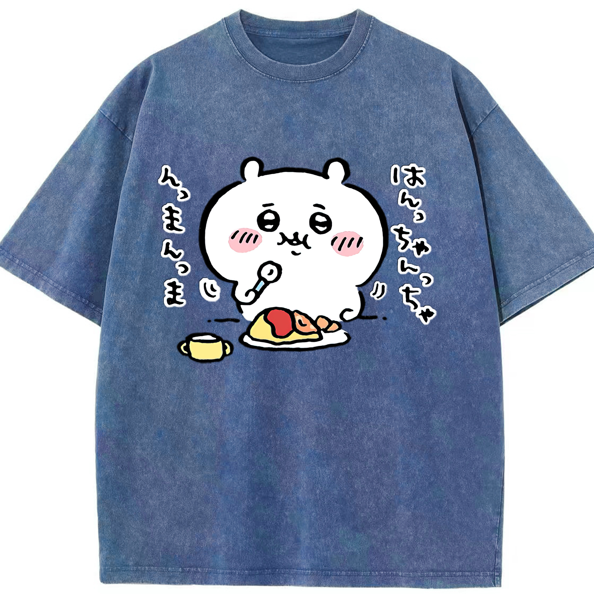（画像用） ちいかわ ちいかわ Chii-kawa chiikawa 綿100% ヴィンテージ風 半袖Tシャツ（フロントプリント）