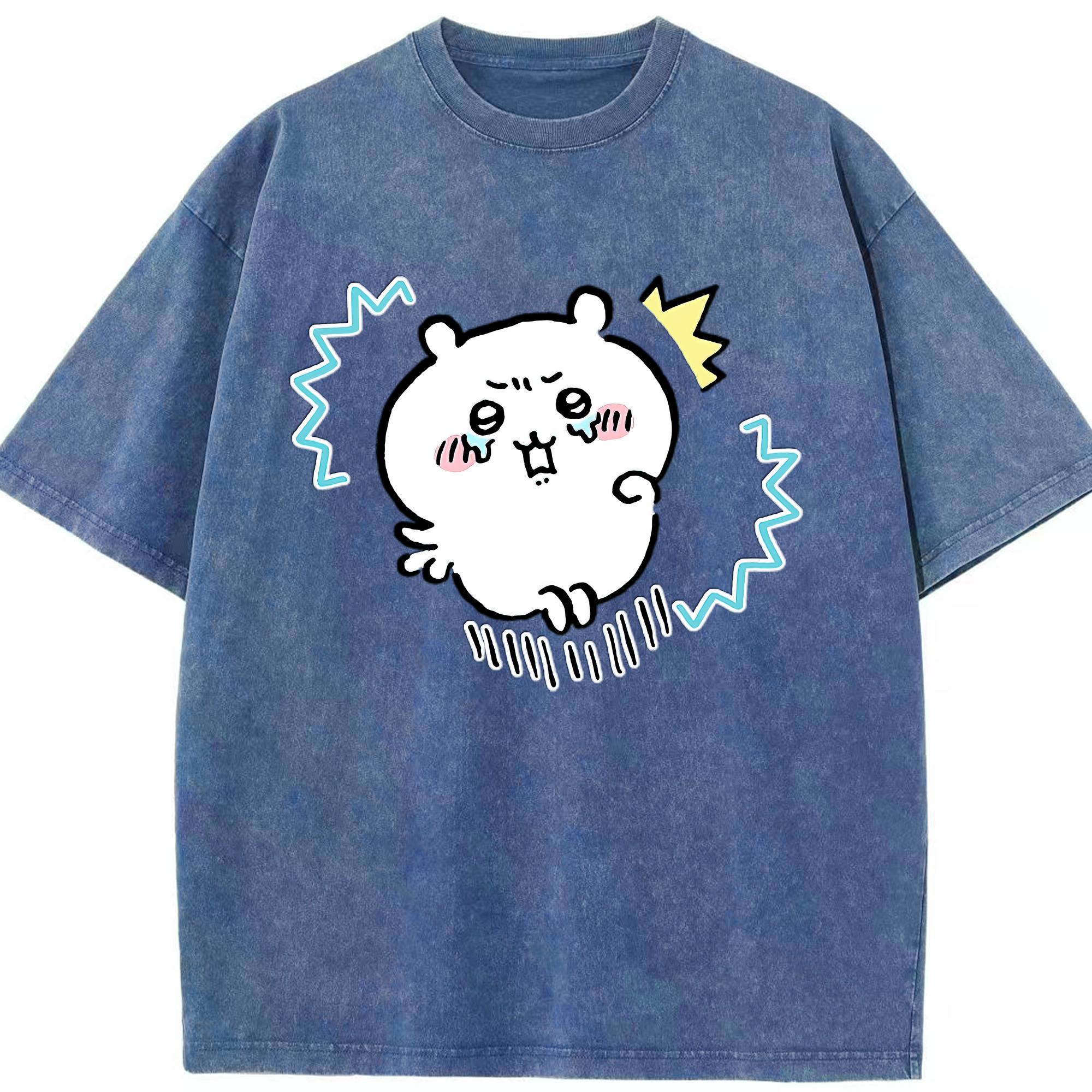 （画像用） ちいかわ ちいかわ Chii-kawa chiikawa 綿100% ヴィンテージ風 半袖Tシャツ（フロントプリント）