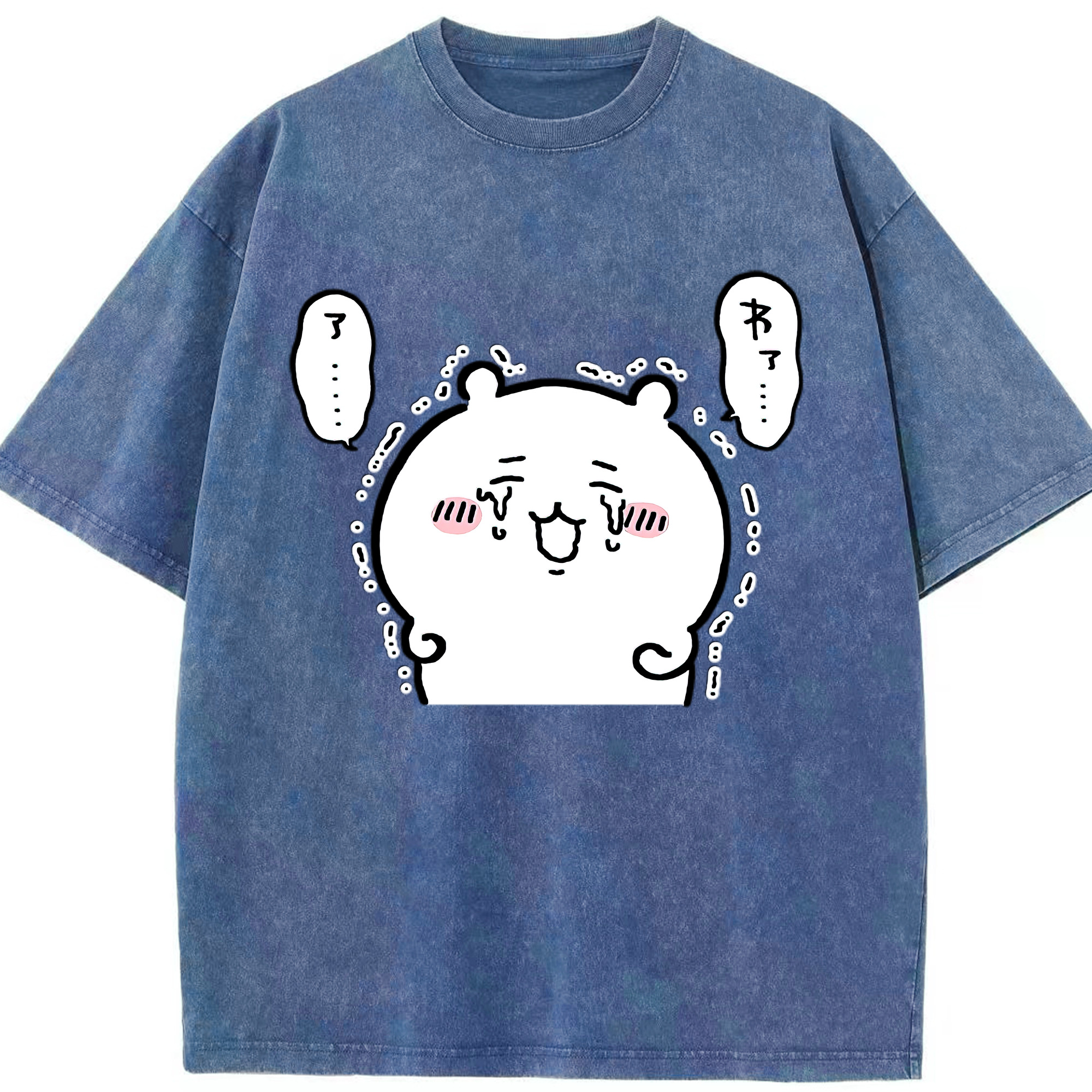 （画像用） ちいかわ ちいかわ Chii-kawa chiikawa 綿100% ヴィンテージ風 半袖Tシャツ（フロントプリント）