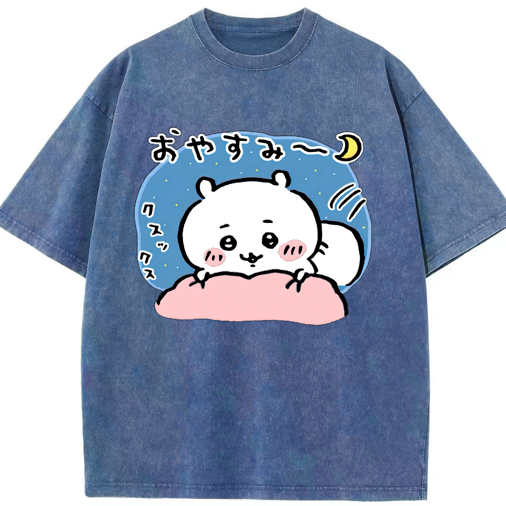 （画像用） ちいかわ ちいかわ Chii-kawa chiikawa 綿100% ヴィンテージ風 半袖Tシャツ（フロントプリント）