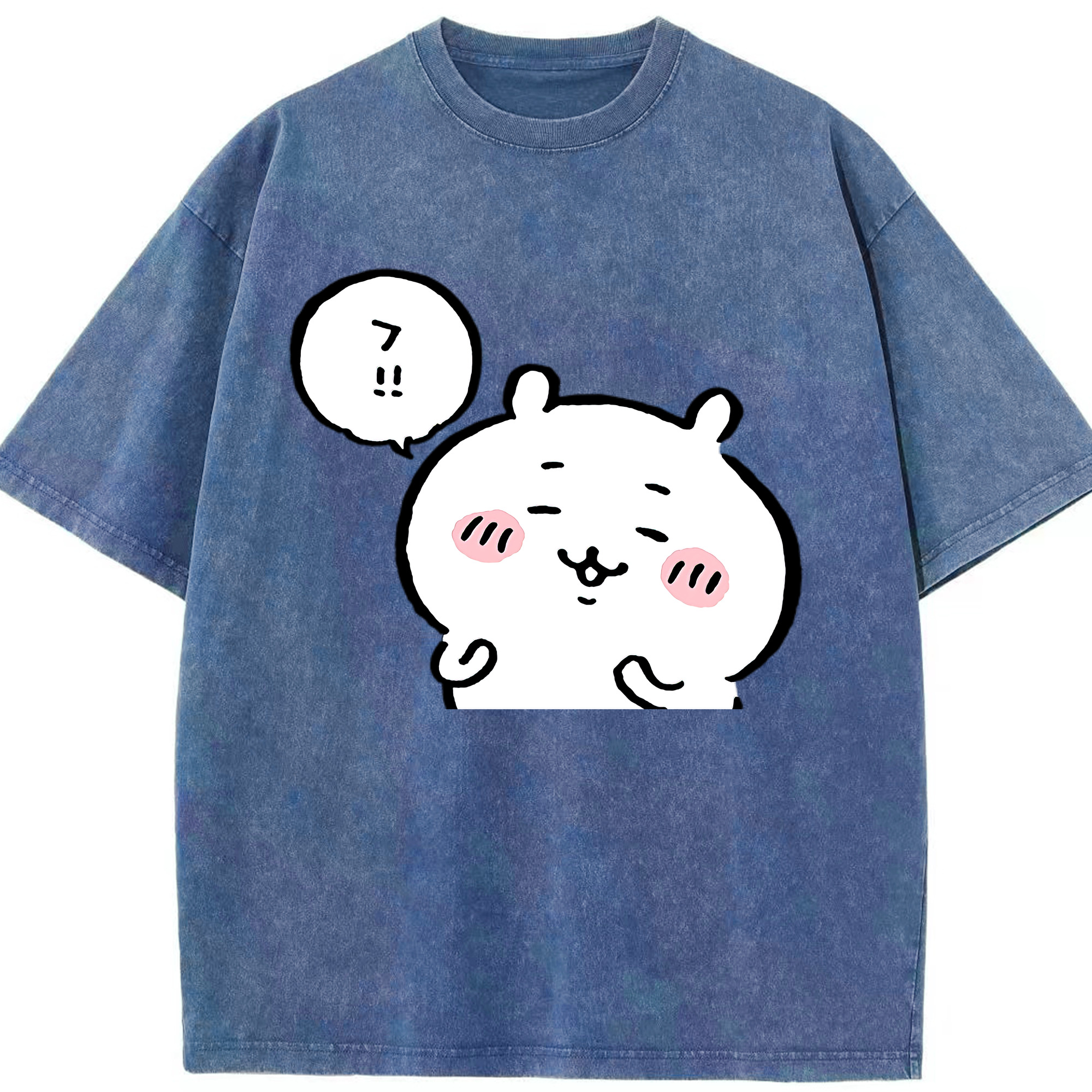 （画像用） ちいかわ ちいかわ Chii-kawa chiikawa 綿100% ヴィンテージ風 半袖Tシャツ（フロントプリント）
